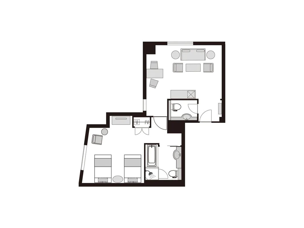 [Special floor] 27th and 28th floor corner suite twin