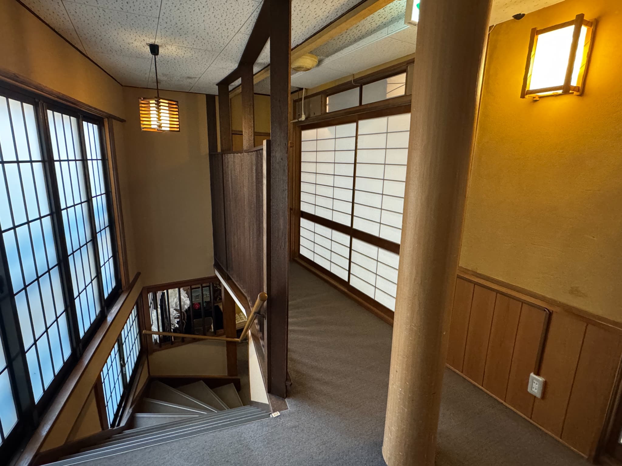 Inside the building