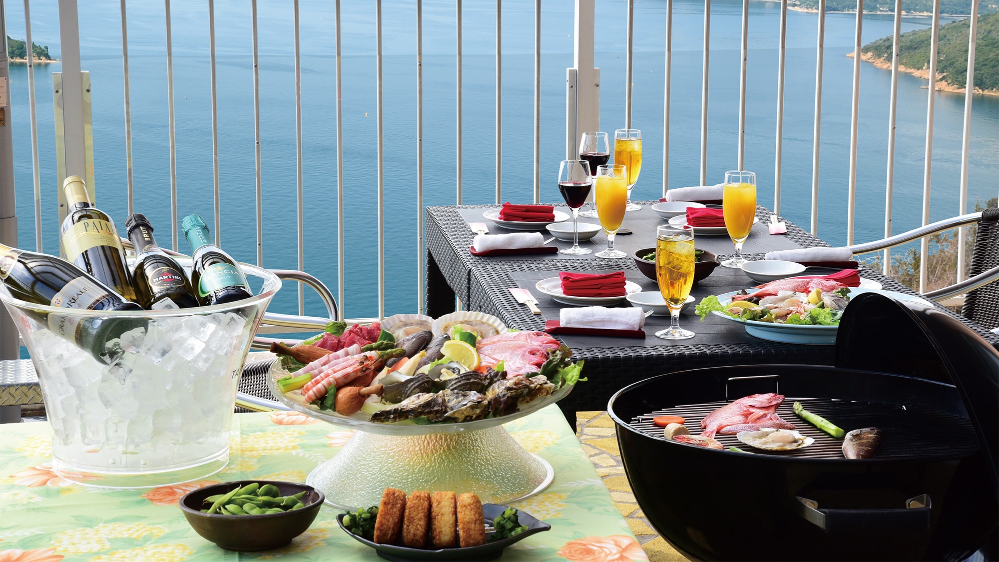 Enjoying a mountain and sea BBQ amidst a spectacular view is truly something special!