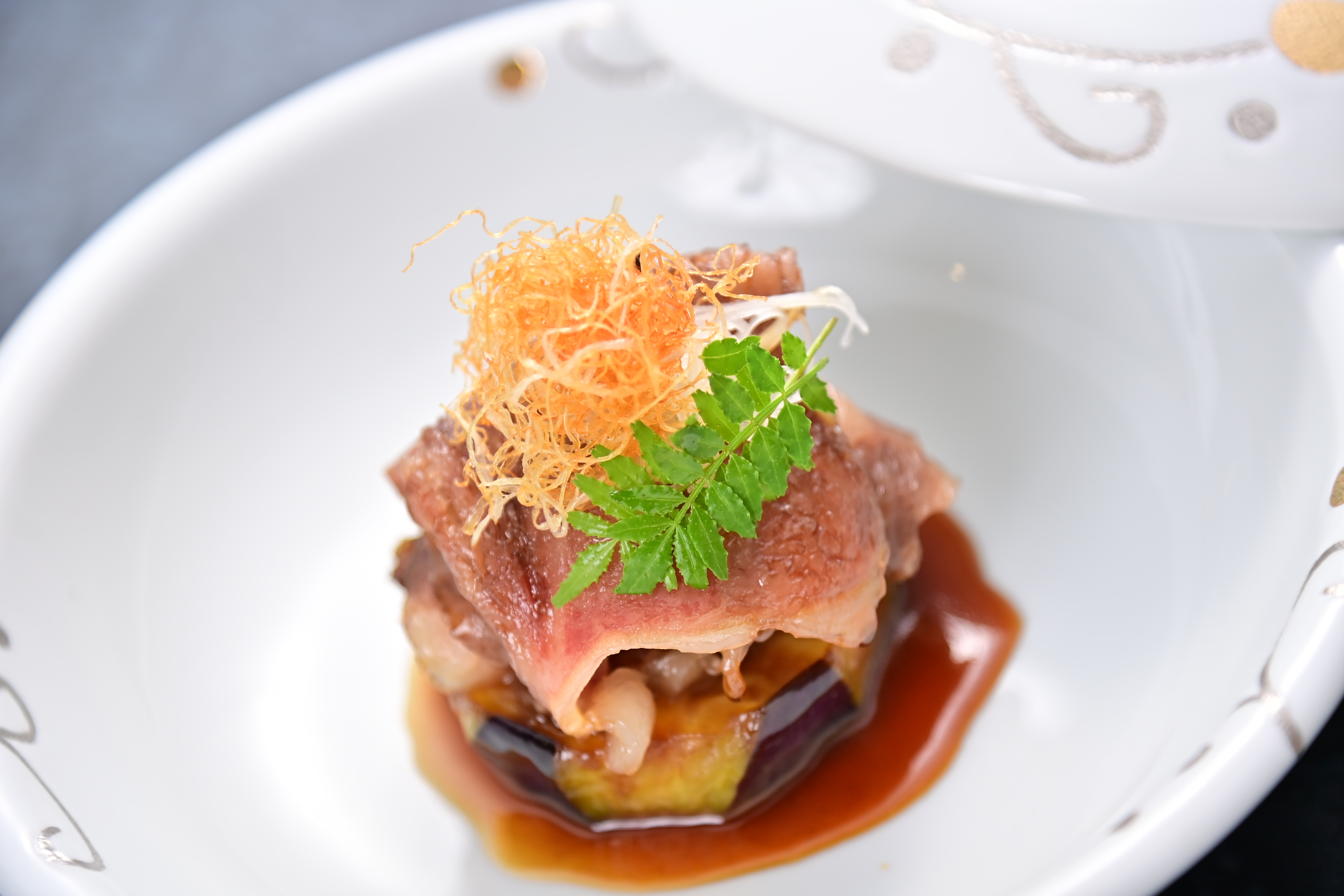 Terong Kamo dan daging sapi Wagyu