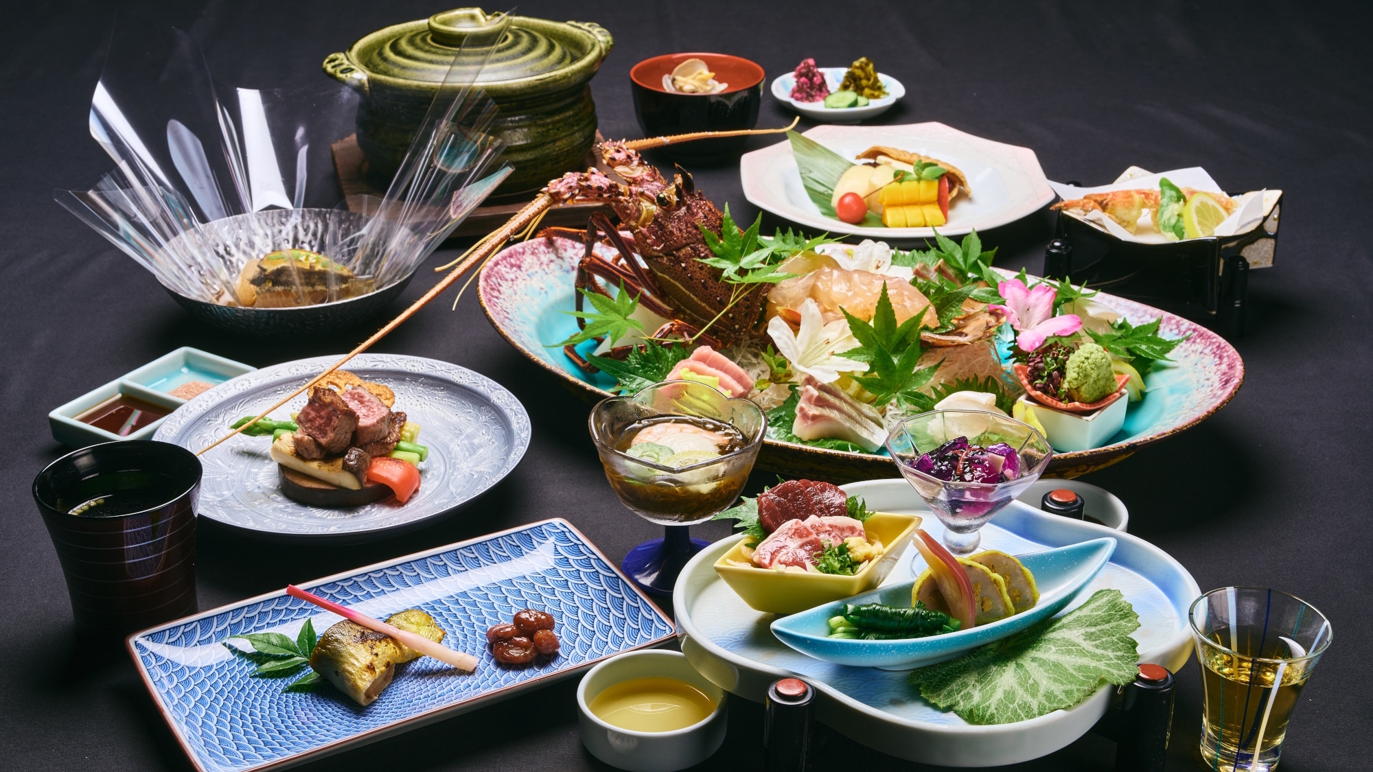 [Bettei/Sakura] Dinner example: Enjoy a sumptuous feast of seasonal ingredients.