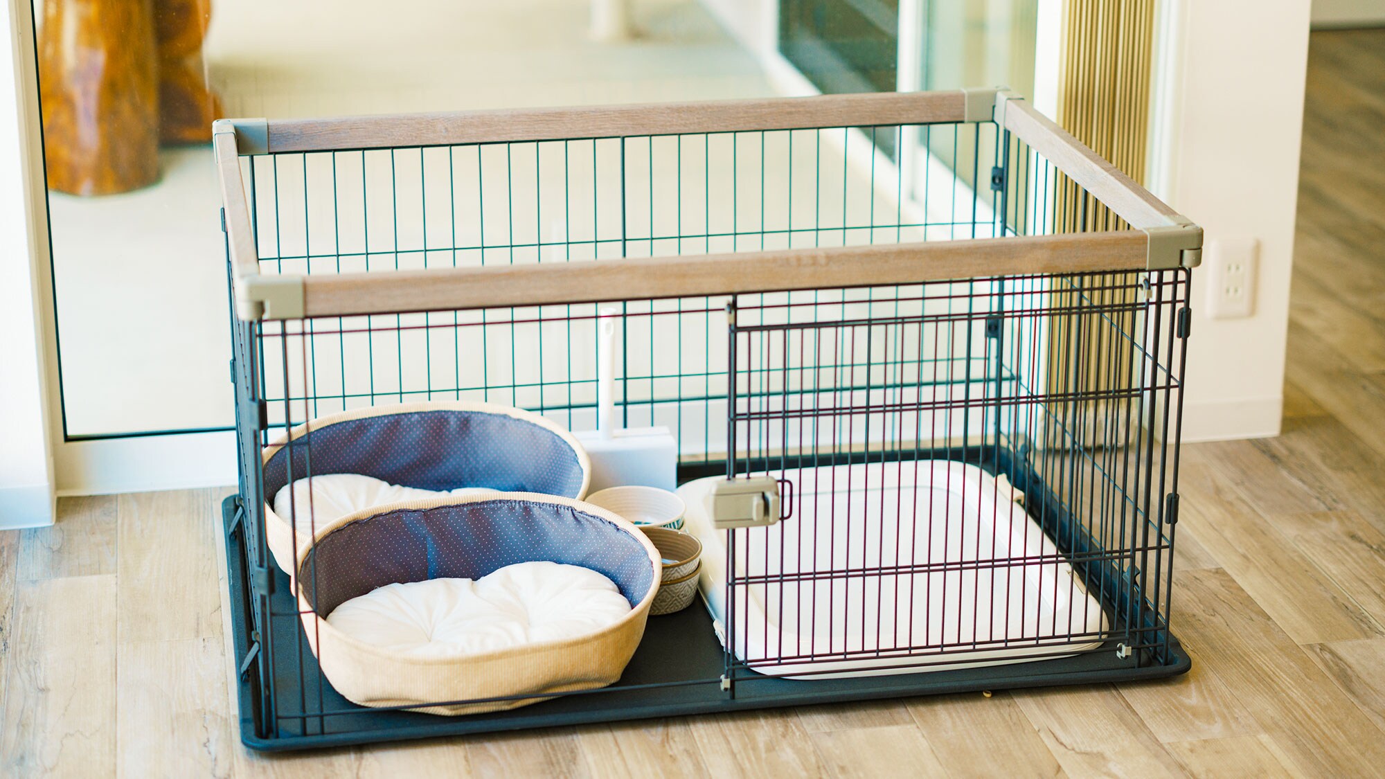 [Villa C, pets allowed, 72.04 m2] Pet supplies such as toilet sheets, dustpans, and deodorizing sprays are also provided.