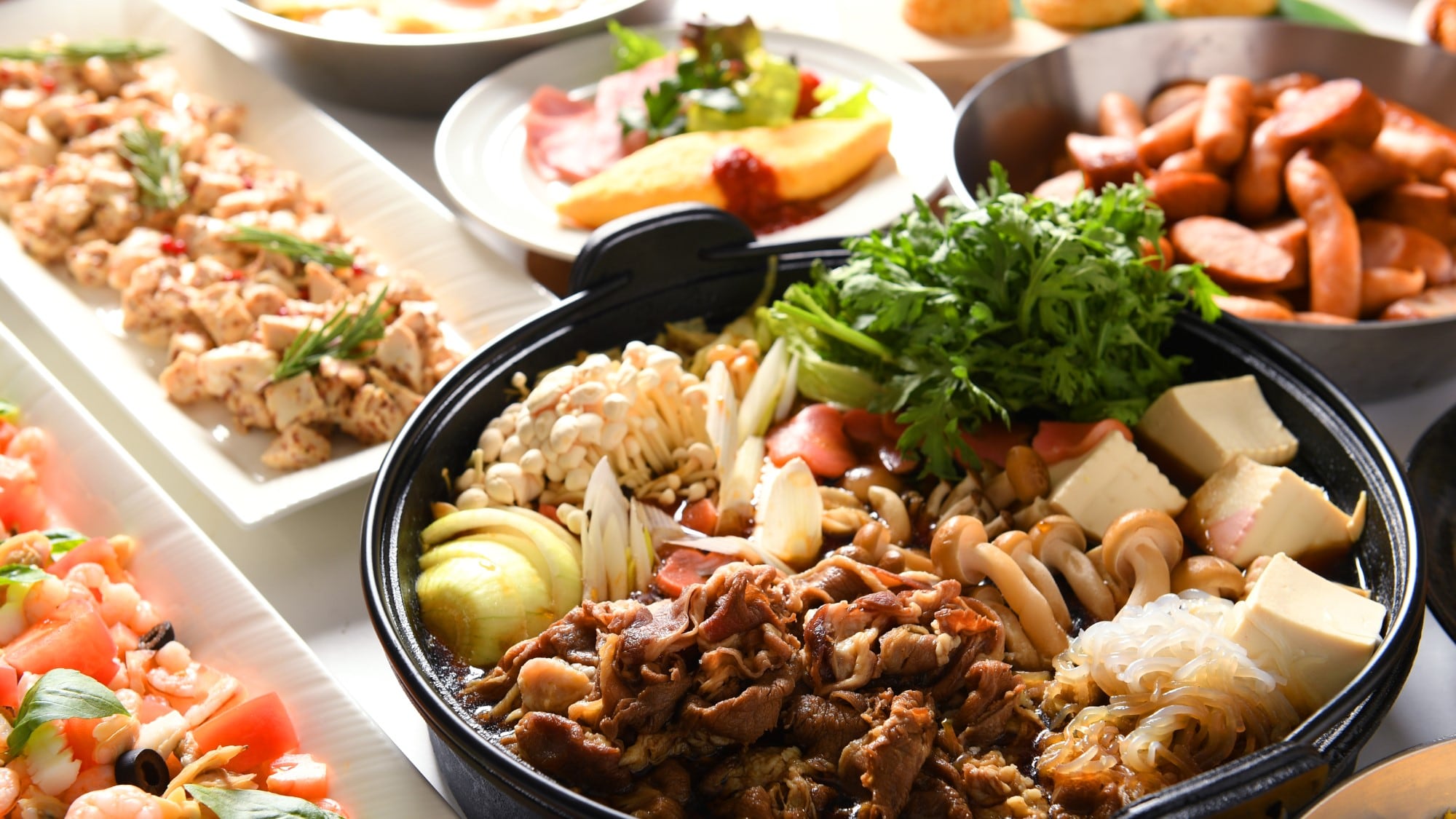 An example of the breakfast buffet (sukiyaki) from October 2025