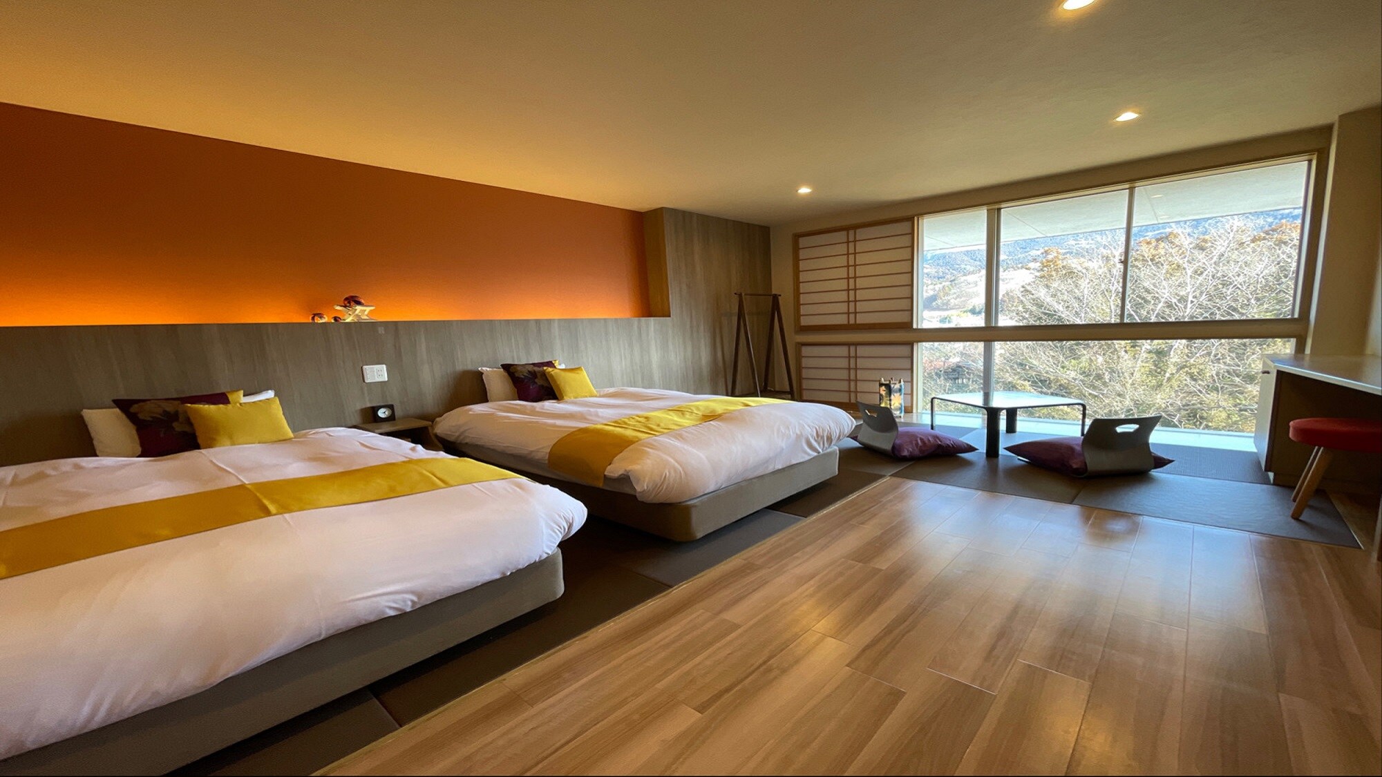 Japanese modern guest room with shower room
