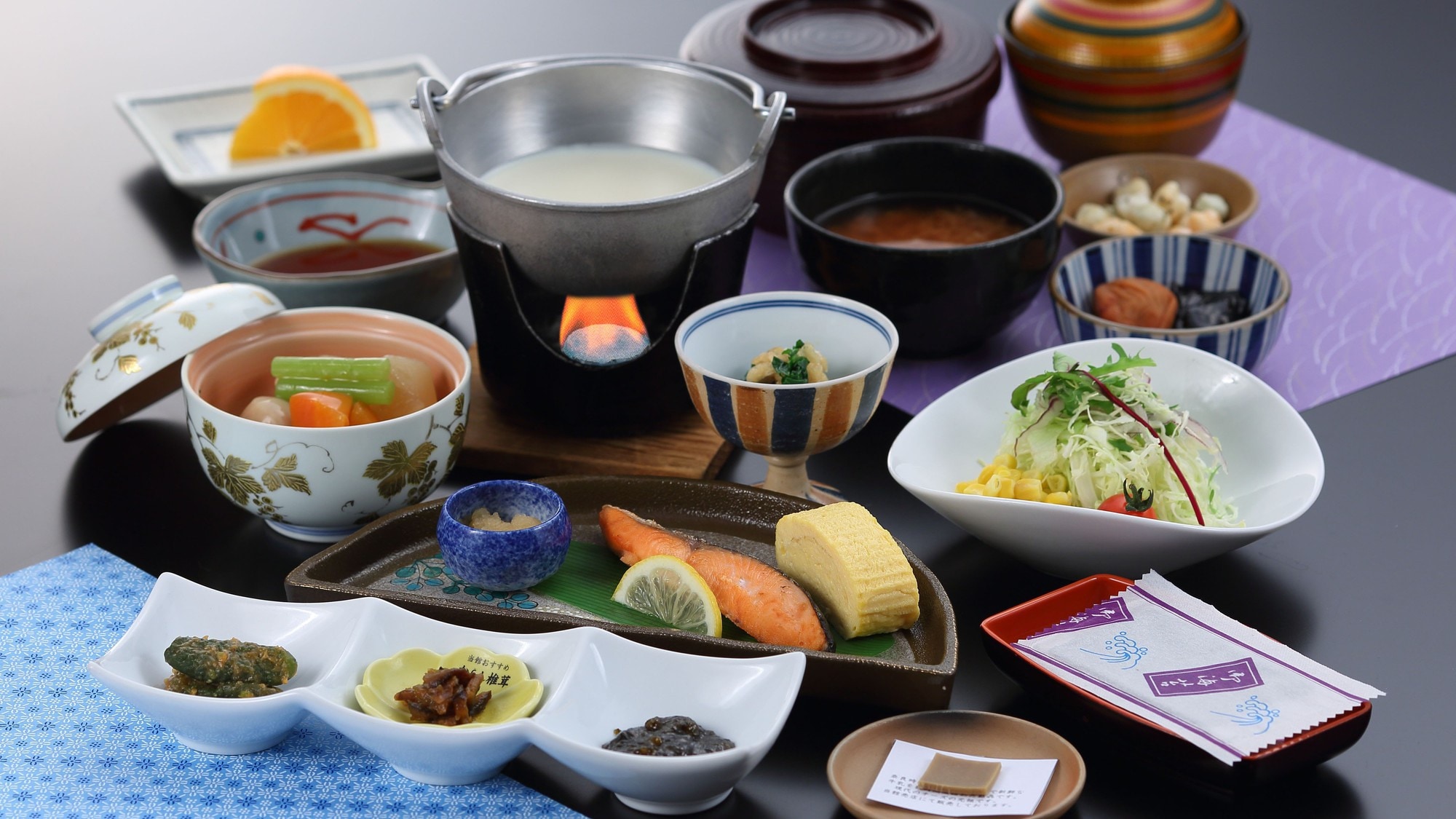 Breakfast example (Japanese set meal)