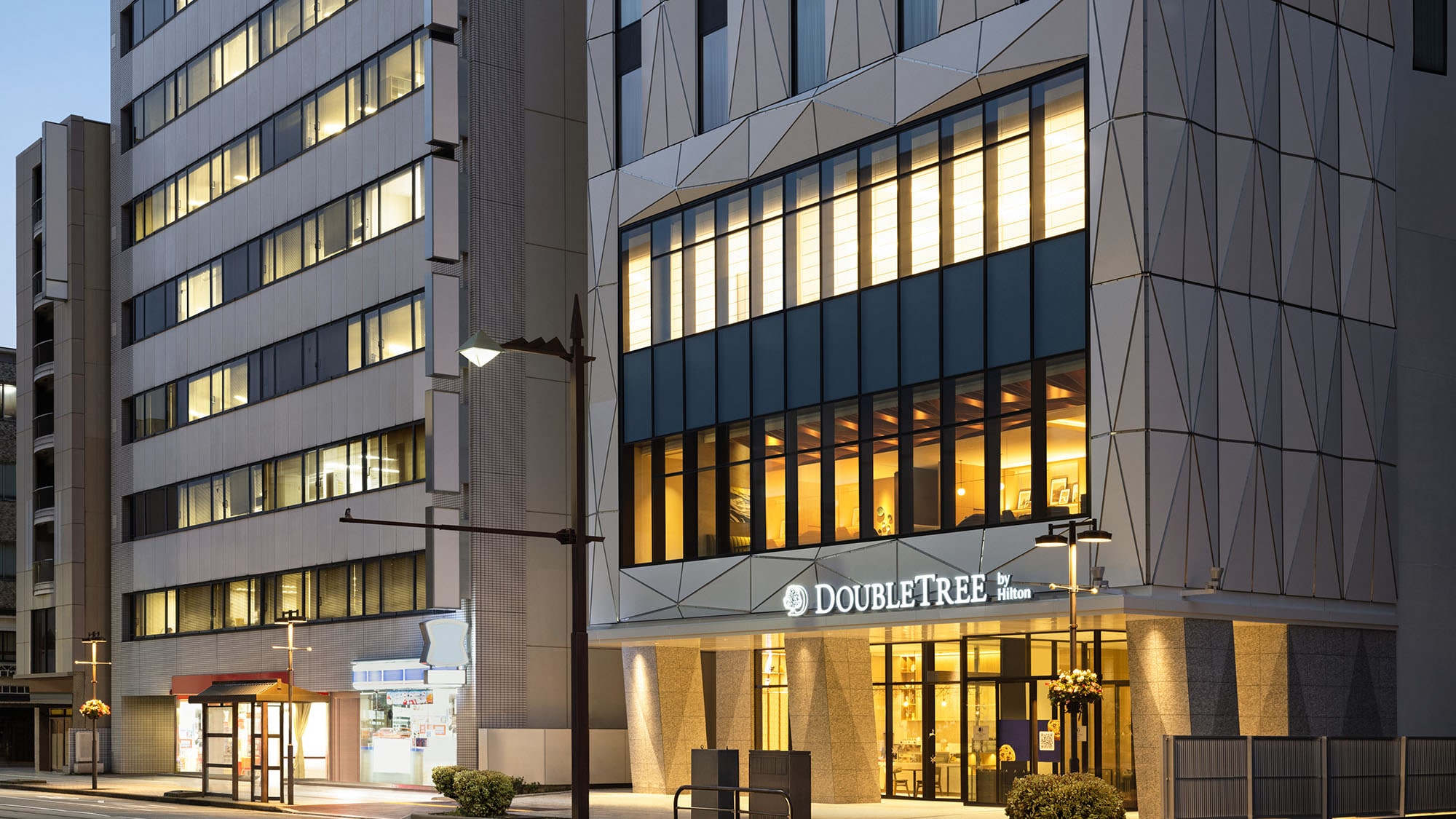 Hotel exterior night image