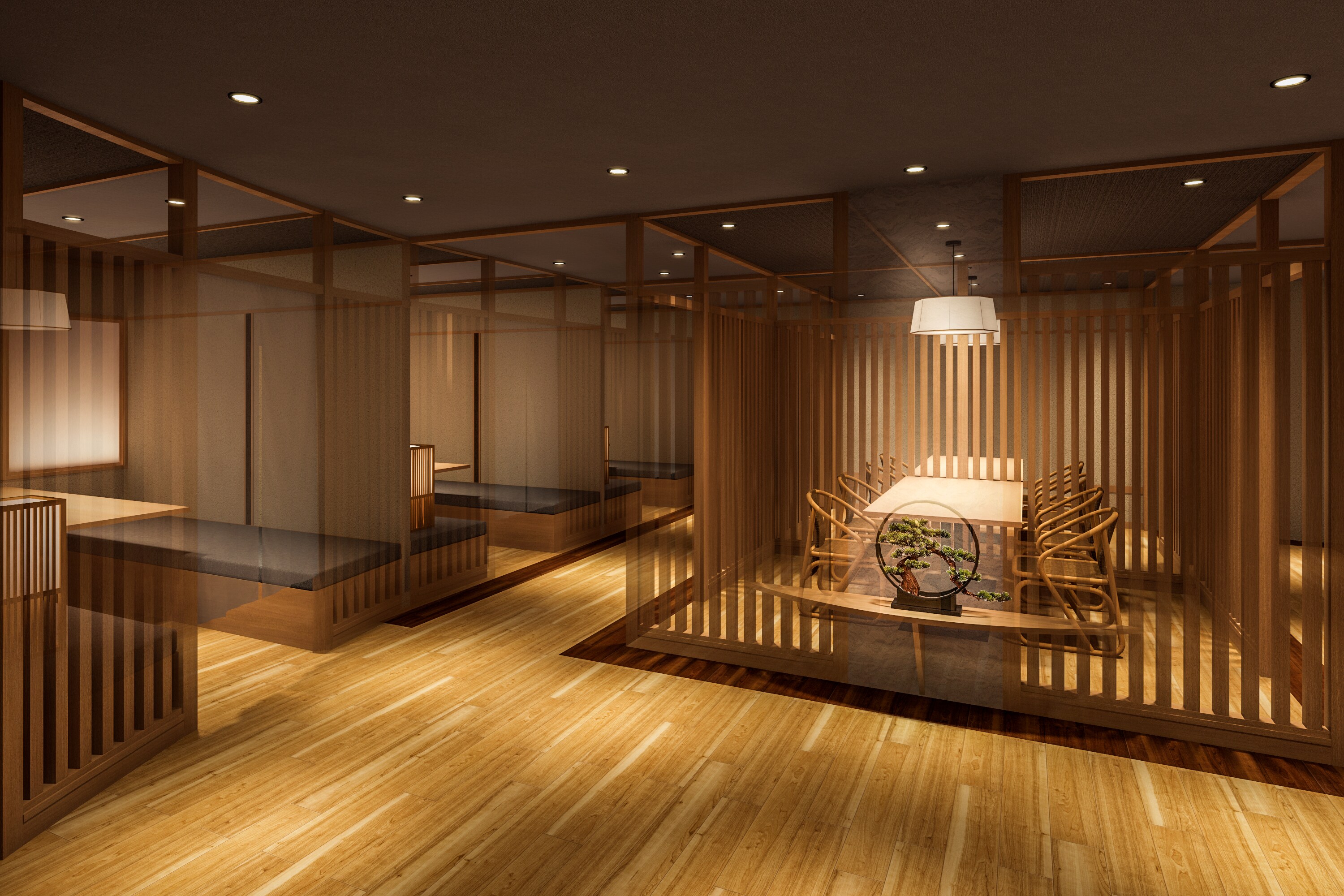 Semi-private dining room