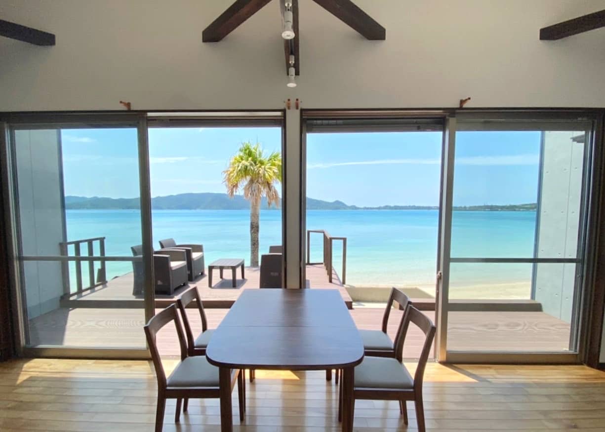 Living room with ocean view