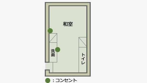 ห้องสไตล์ญี่ปุ่นพร้อมห้องน้ำในอาคารหลัก [Sasa] แผนผังชั้น