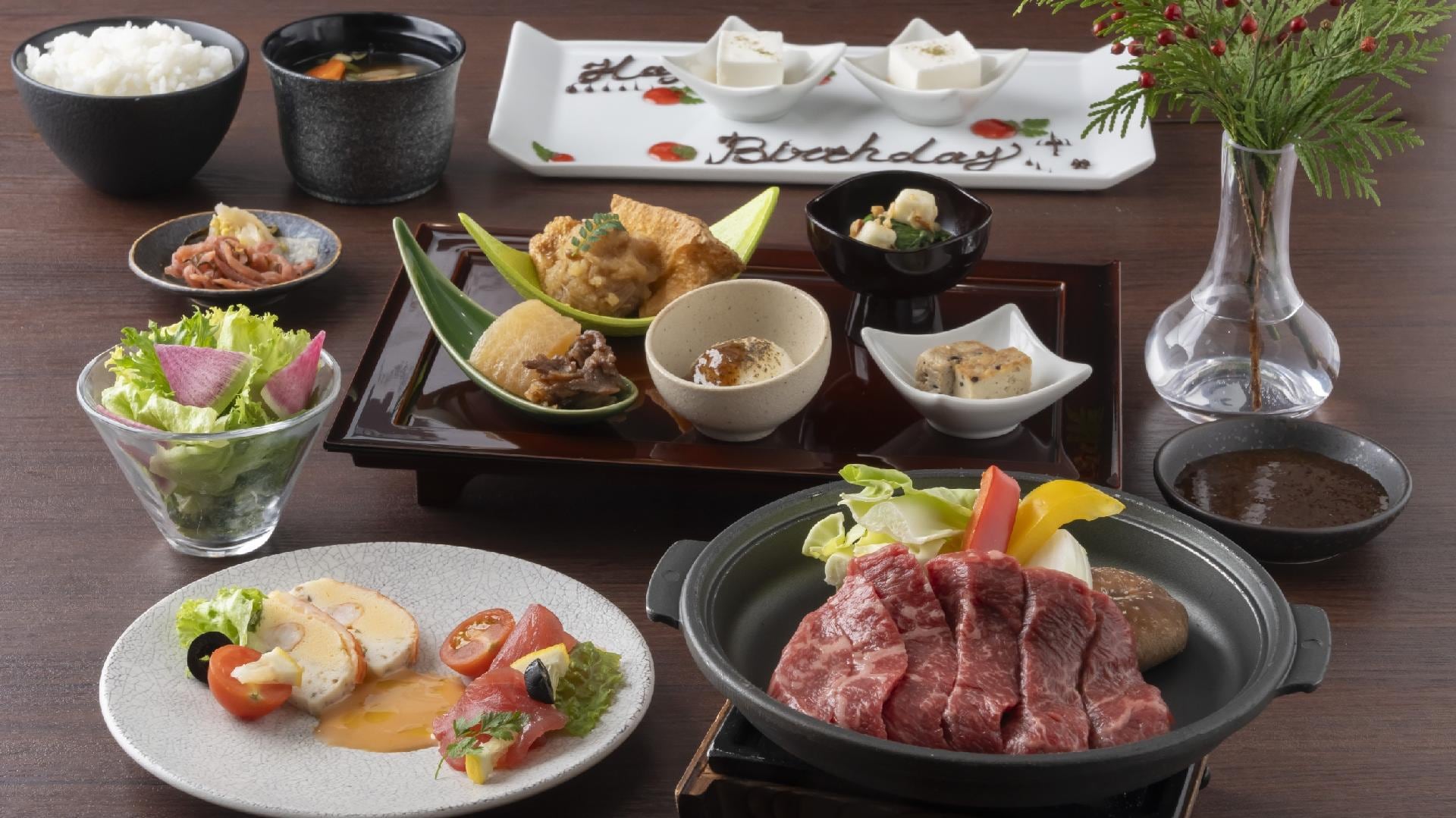 飛驒牛肉紅肉鐵板燒晚餐