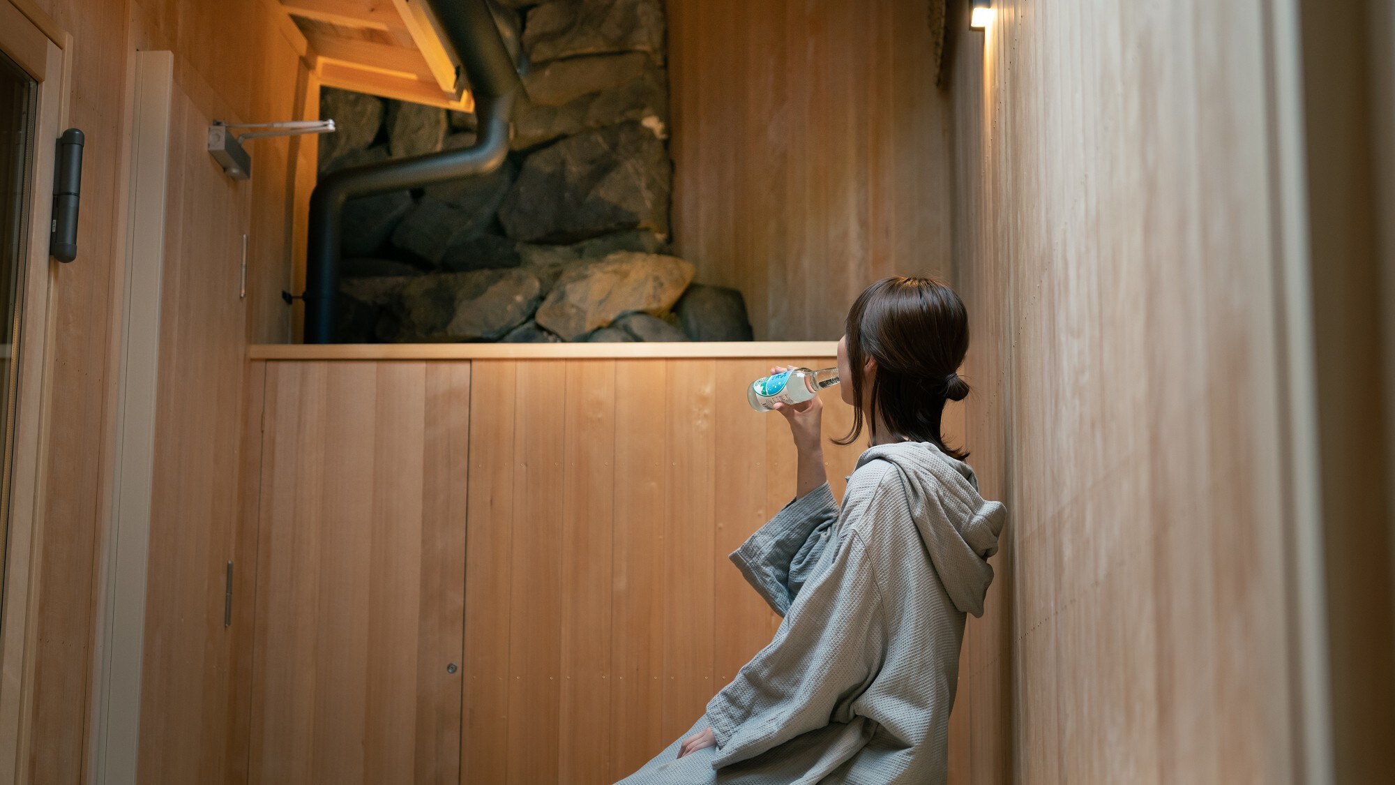 [Annex Kanegaya] Hyakujuroku / A charming house / Semi-open-air bath with sauna