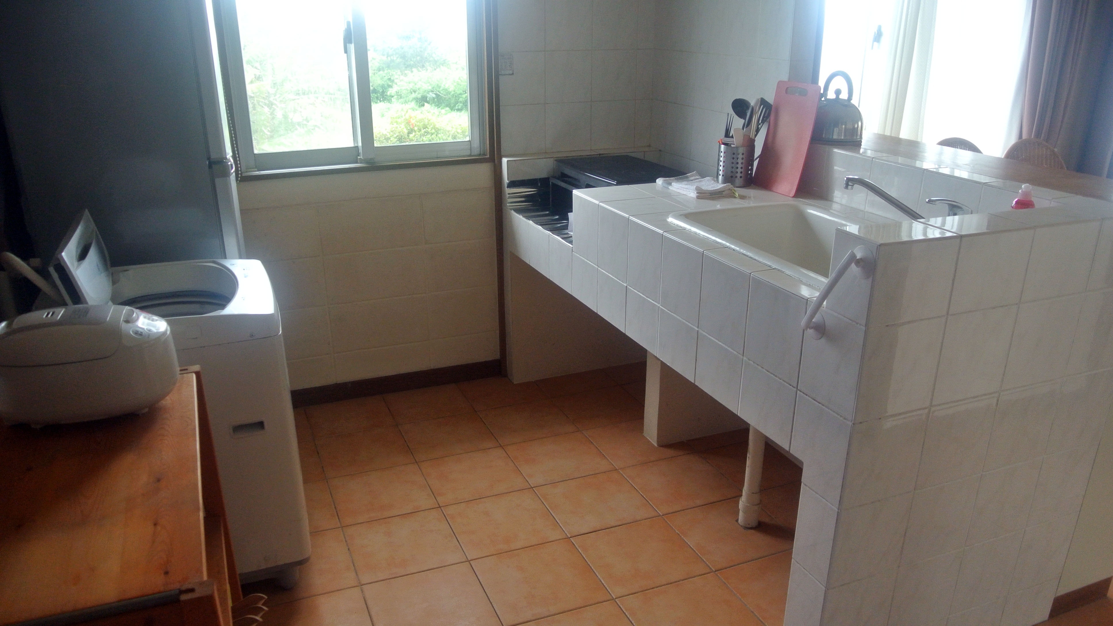 Kitchen/Oceanfront/Junior Suite Cottage Paradise Bird Flower