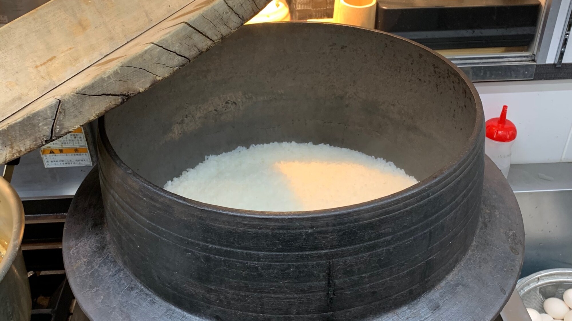 Freshly cooked rice from Niigata