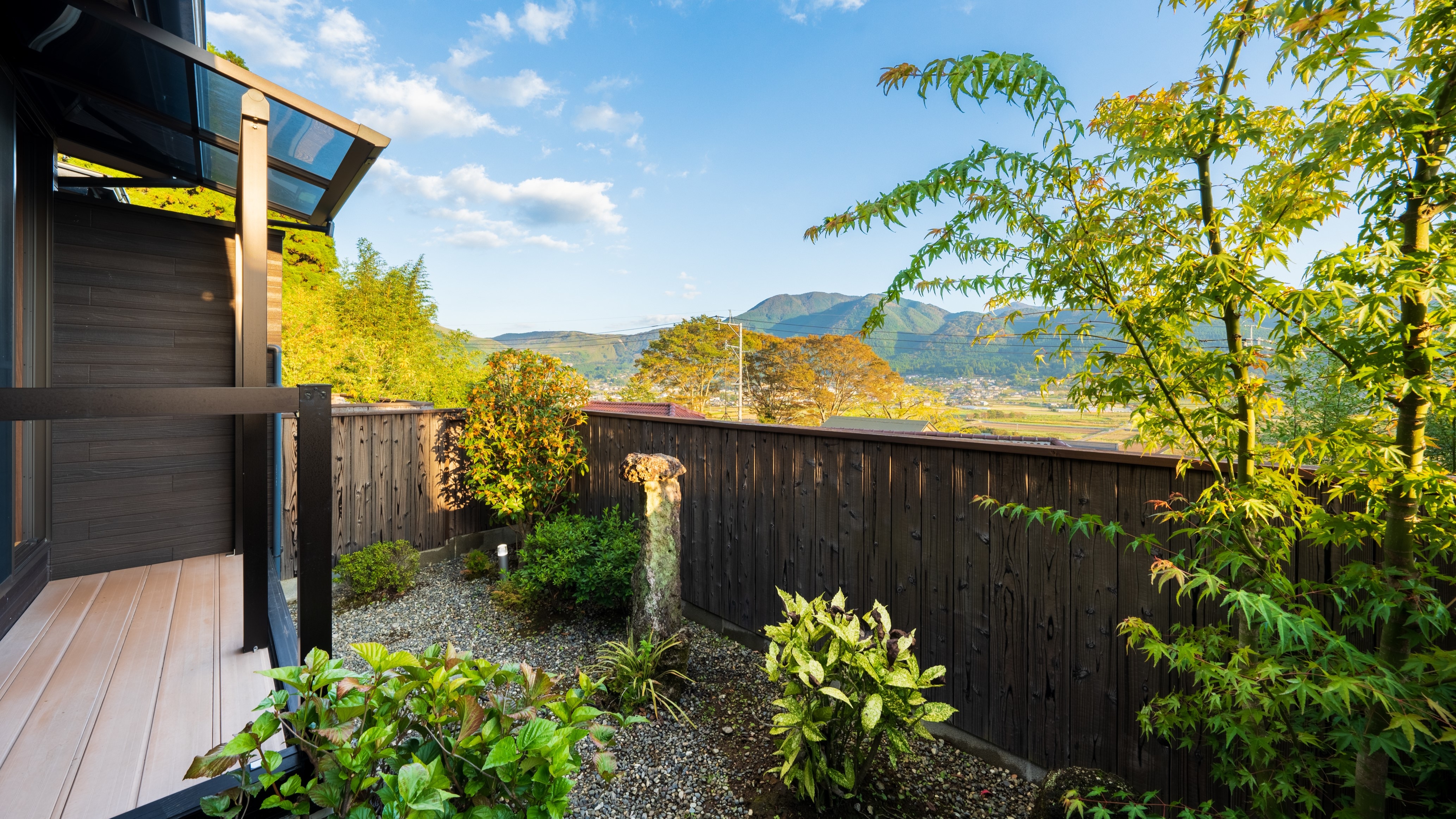 View and garden from the room