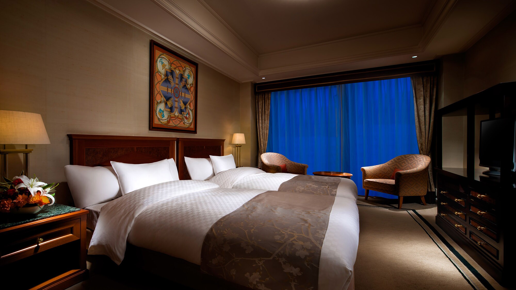 [ชั้นเอ็กเซ็กคิวทีฟ] ห้องนอนสวีทเตียงแฝด (79㎡)