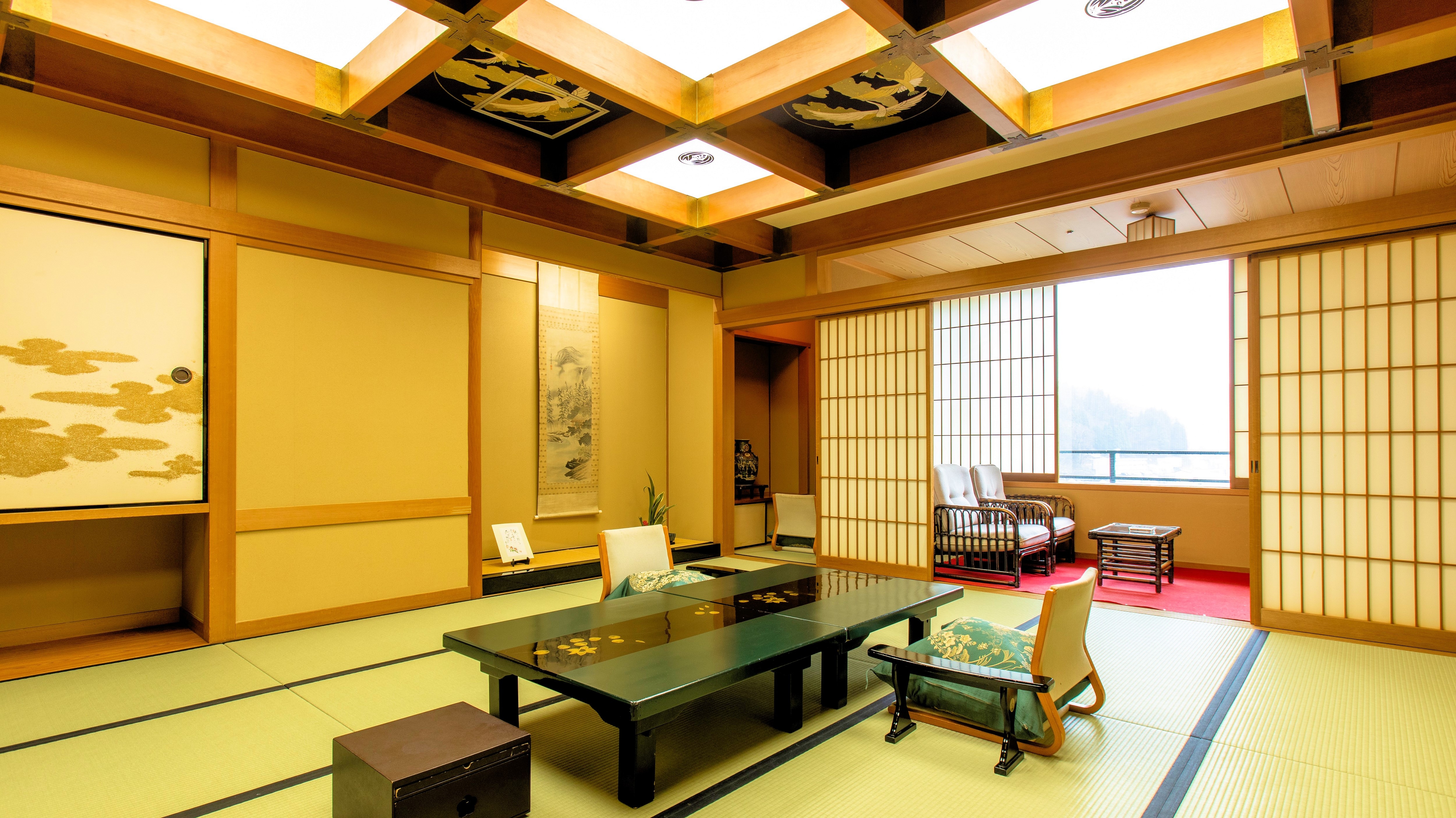 Japanese-style room with hot spring open-air bath [Ruri 605]