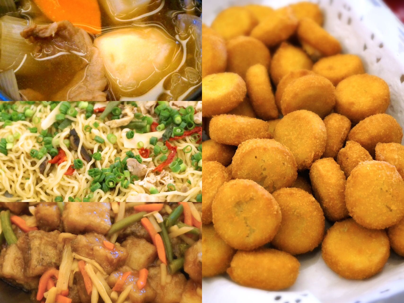 Breakfast buffet: An example of the menu