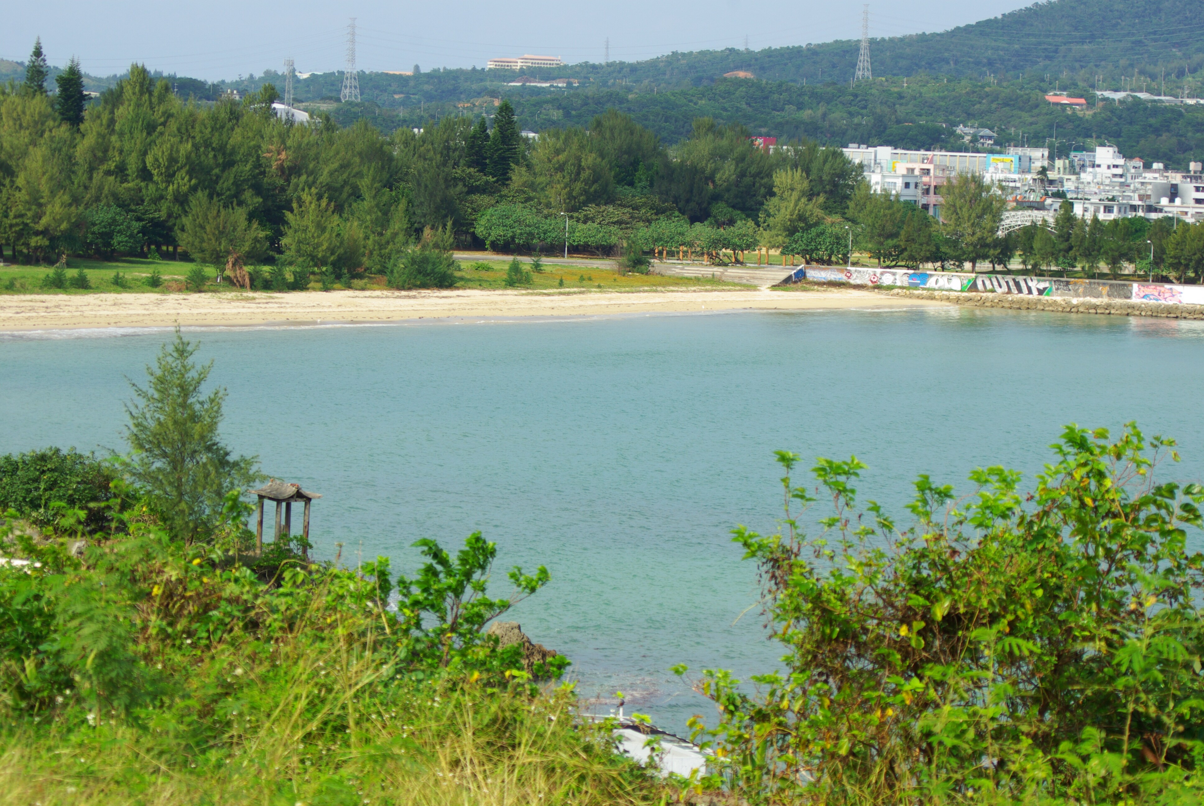 附近的海滩