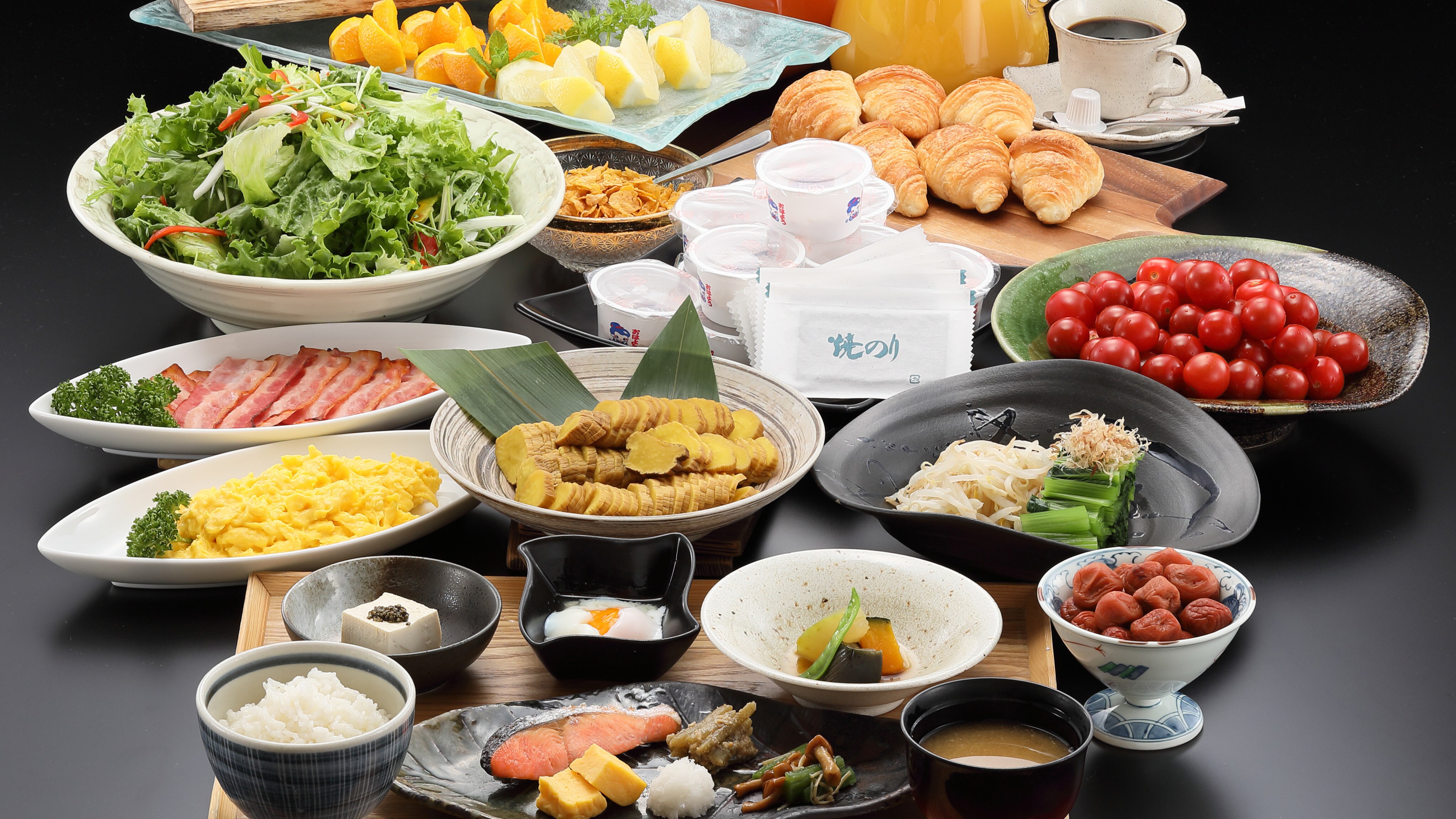 [Sarapan] Set makanan Jepang menggunakan bahan-bahan lokal
