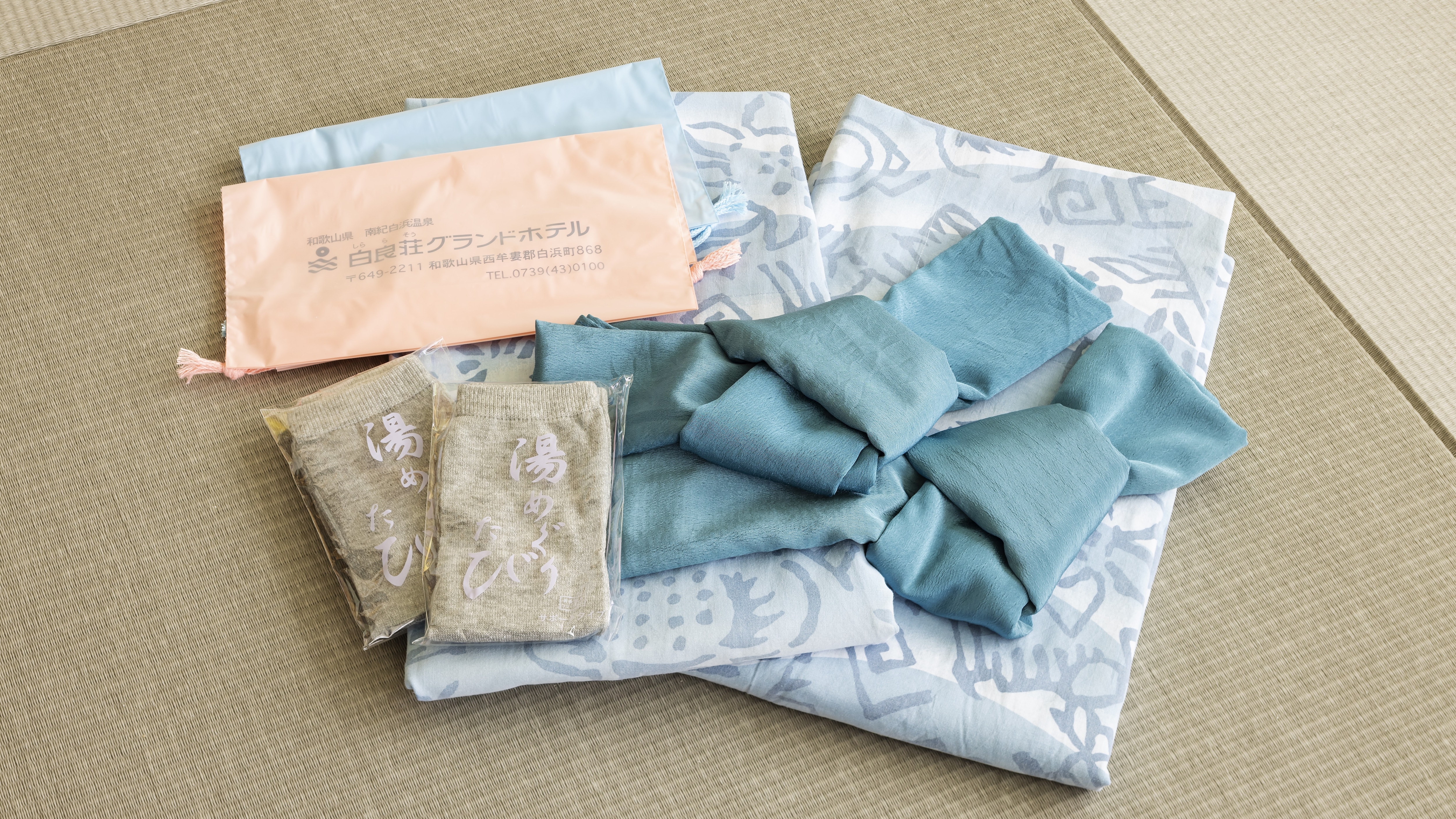 Amenities such as yukata