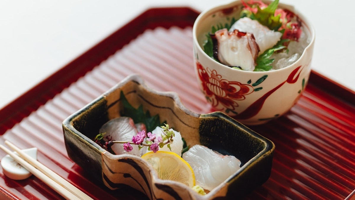 Freshly caught local fish sashimi from Amakusa