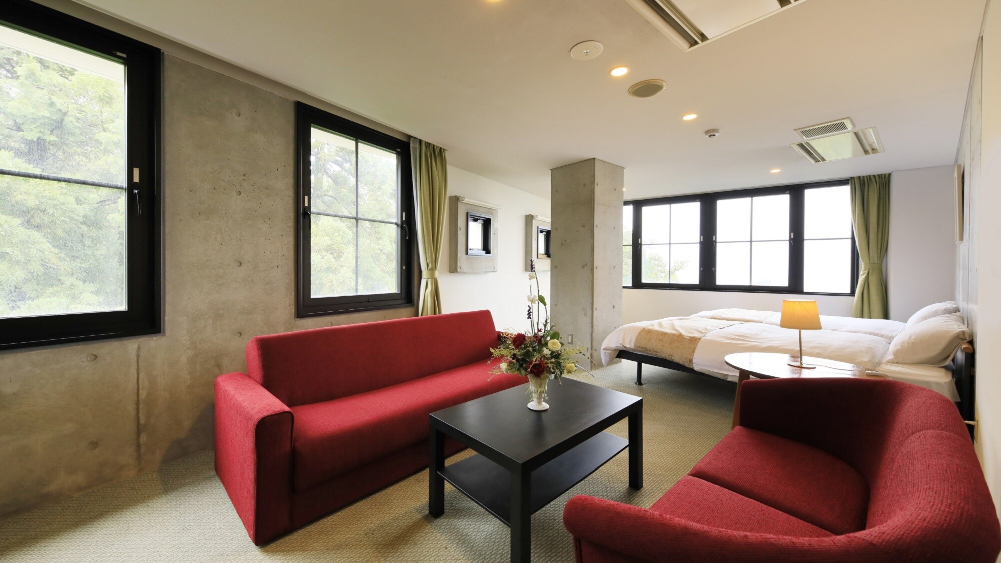 [Wide corner room]