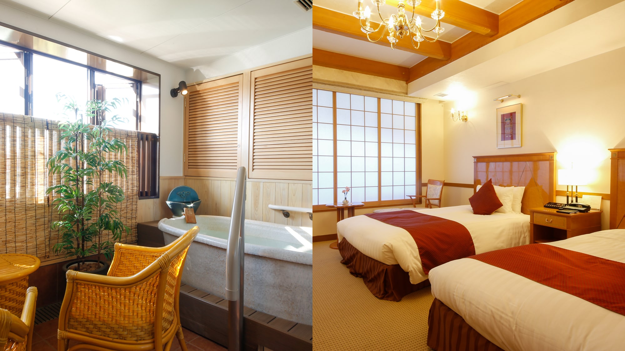 Western-style room with open-air bath