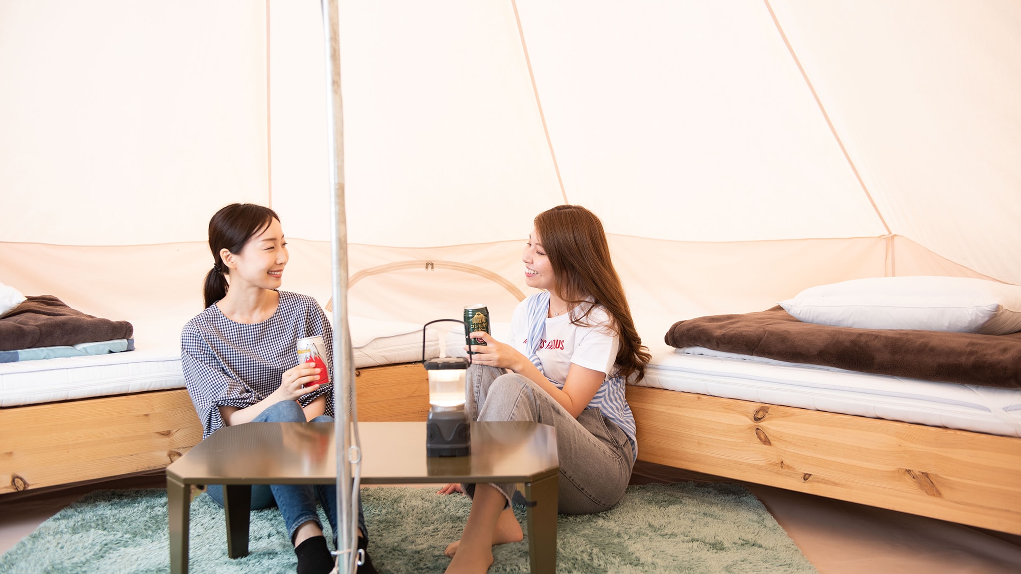 Popular glamping! The fun of talking all night with friends