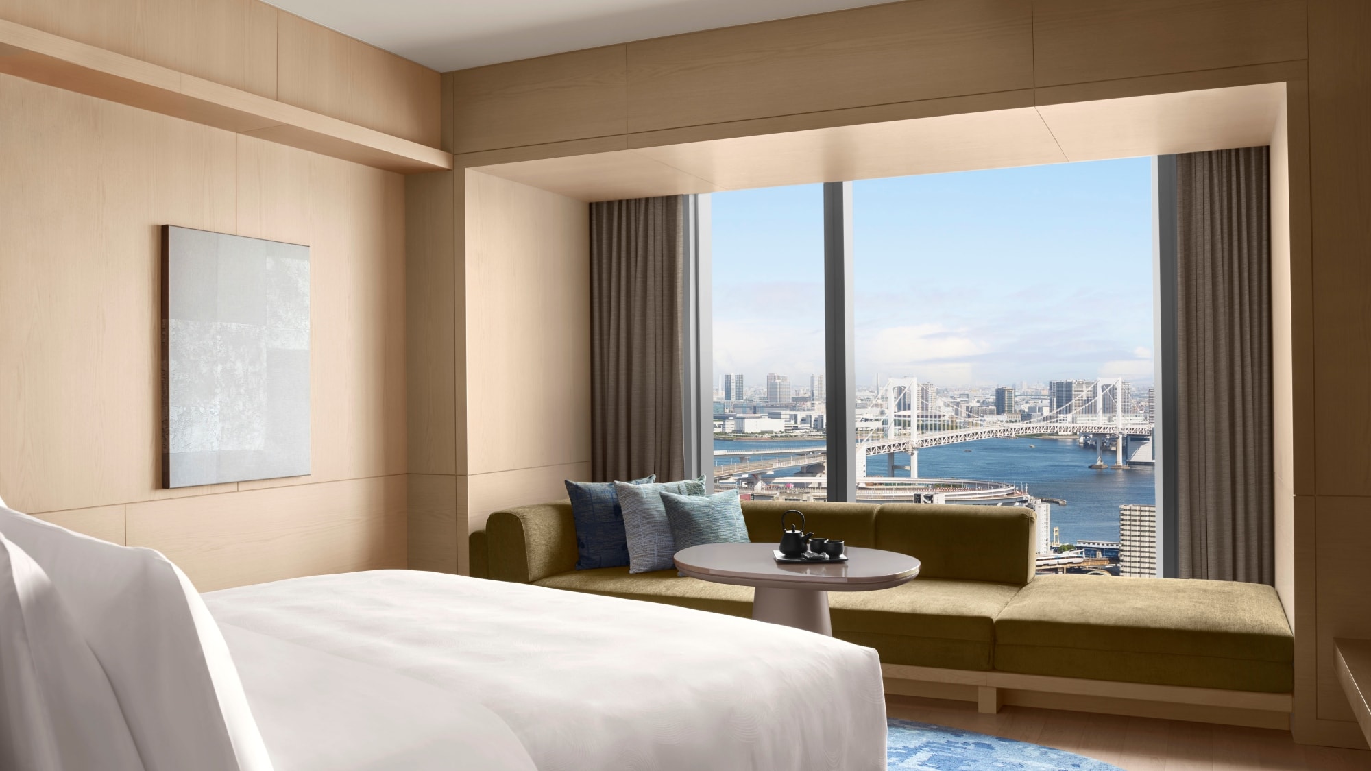 【베이 디럭스 킹】 반짝이는 레인보우 브릿지와 도쿄만을 일망하는 베이 뷰에서 마음껏 한 시간을.