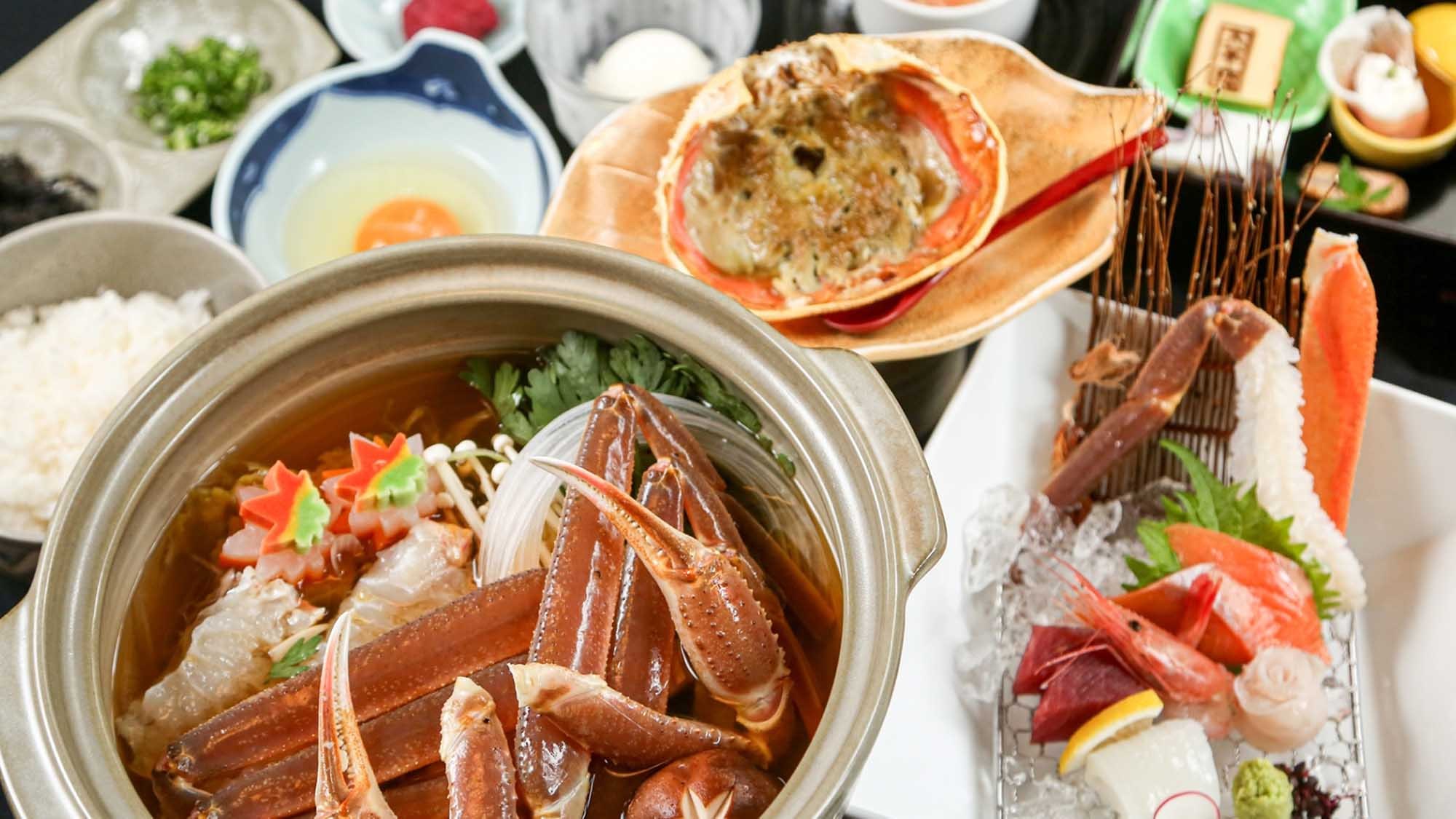 ・活蟹鍋コース／メインは蟹すき！あったかいお鍋で温まろう