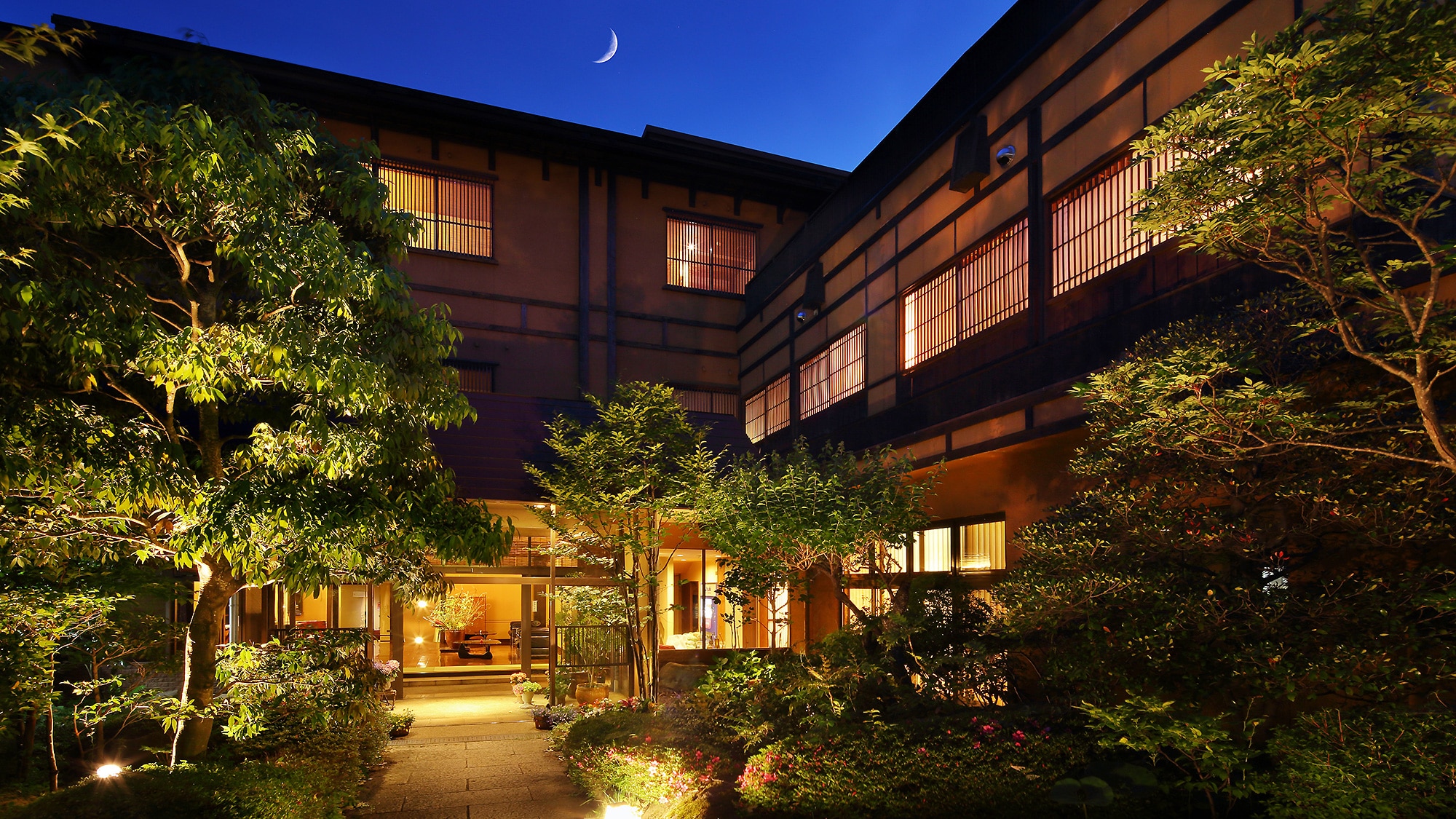 Exterior evening view