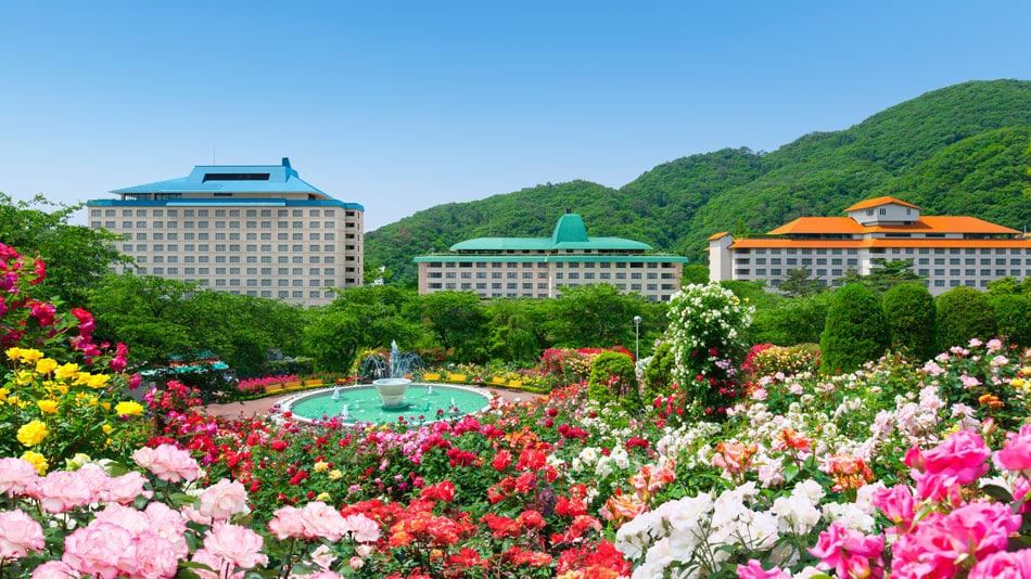 450種6,000株のバラが咲き誇る、花巻温泉バラ園