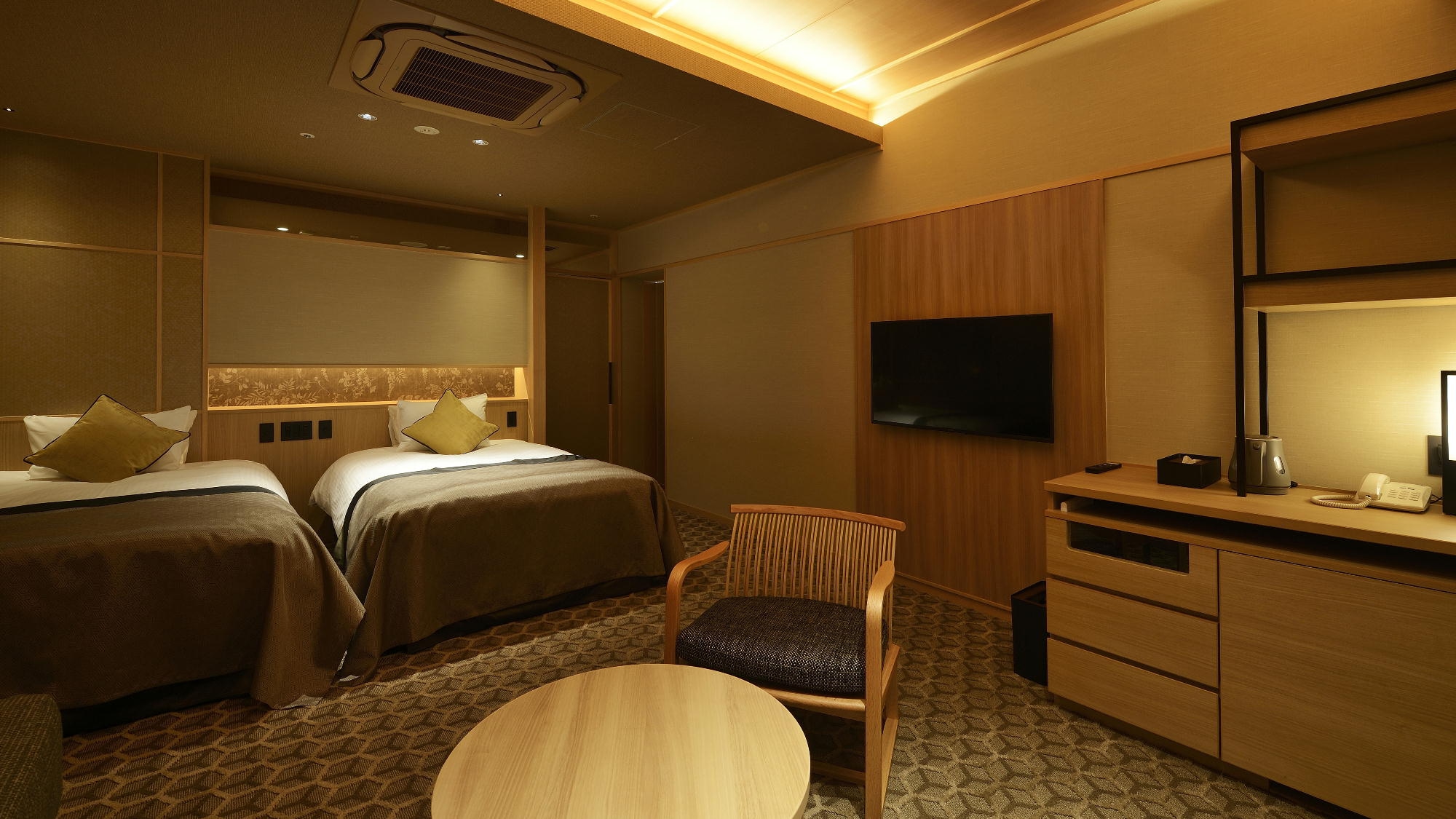 [With open-air hot spring bath] Premium twin / 52 square meters