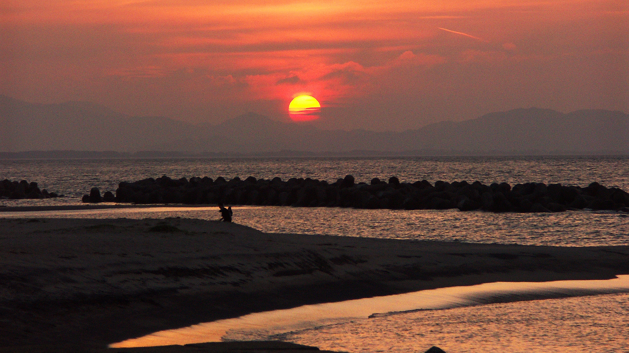 Sunset over the sea