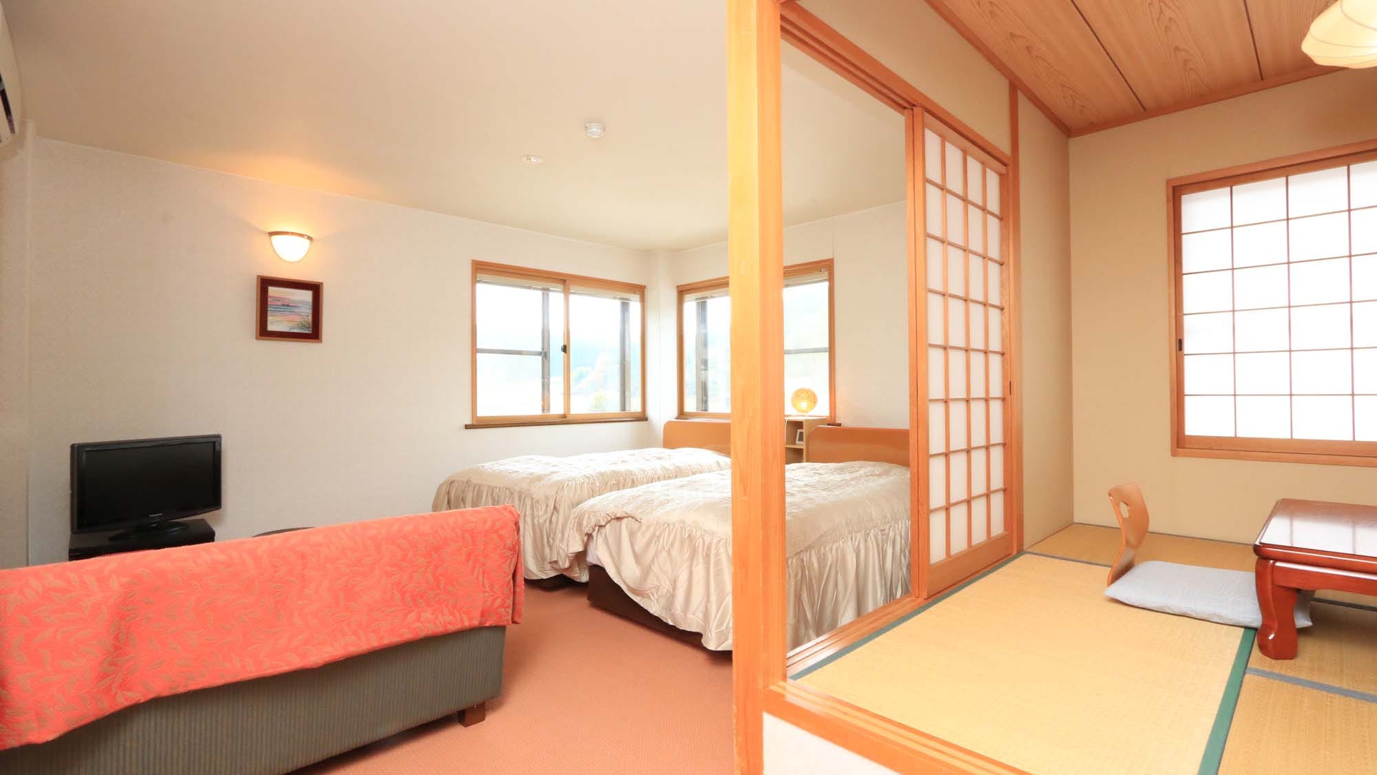 <Kamar bergaya Jepang-Barat> Kamar bergaya Jepang 5 tatami, kamar tidur semi-double (dengan toilet)
