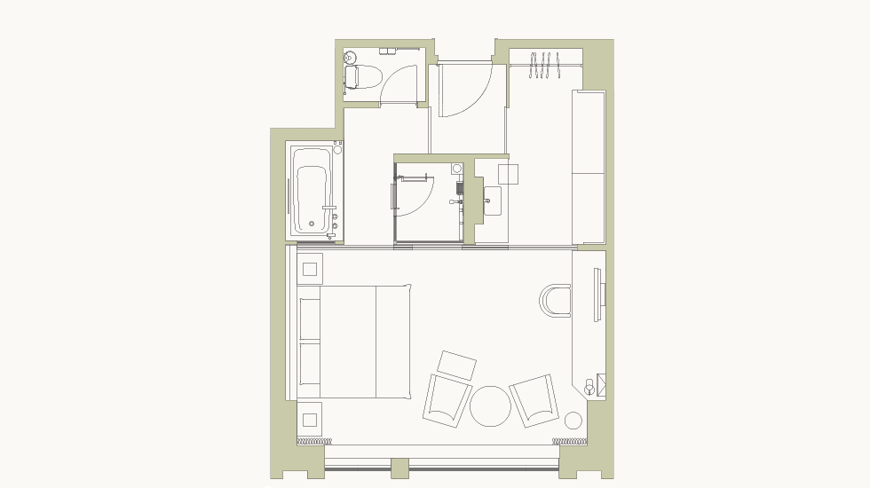 Club Deluxe King - Floorplan