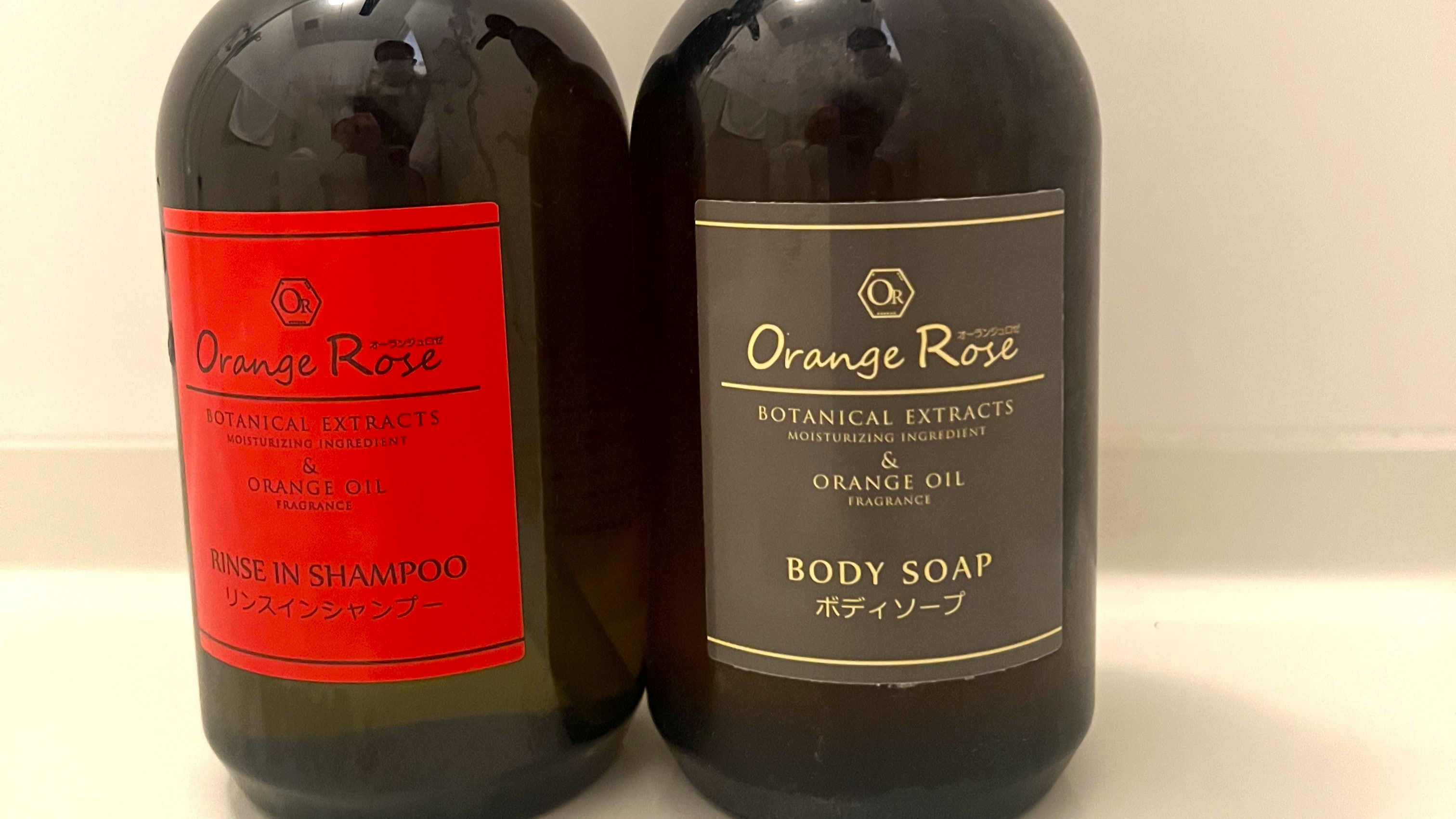 "Orange Rose" bath amenities. Refreshing scent and moisturizing ingredients derived from natural plants