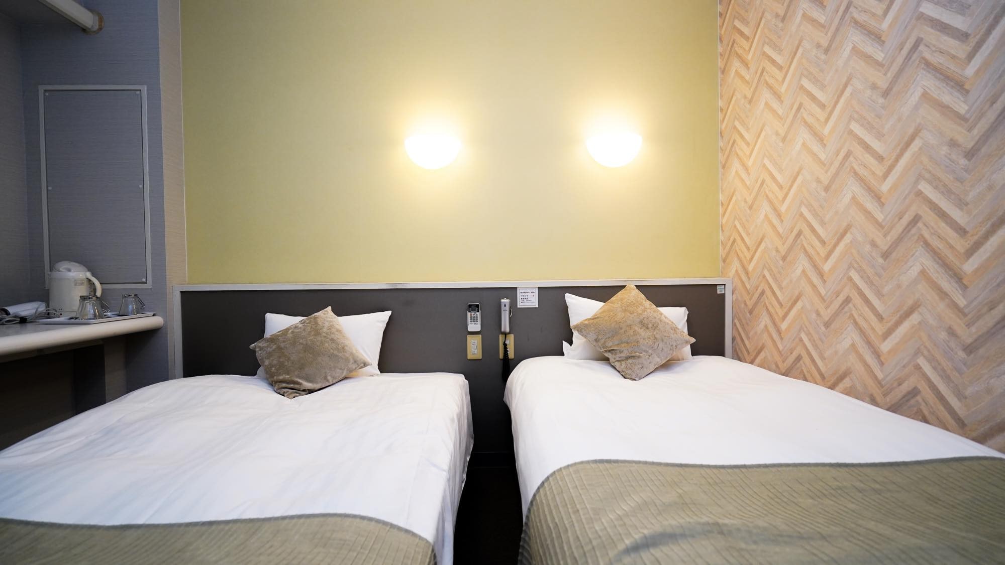 [Twin 16m2]◇Bed width 125cm & bed width 100cm◇
