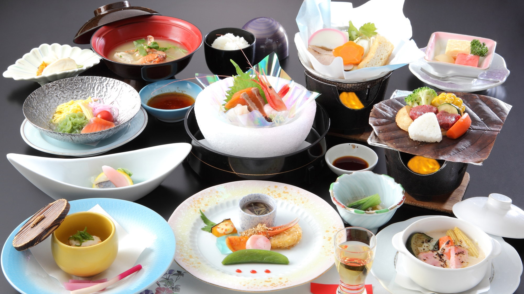 An example of kaiseki cuisine using carefully selected ingredients from Niigata