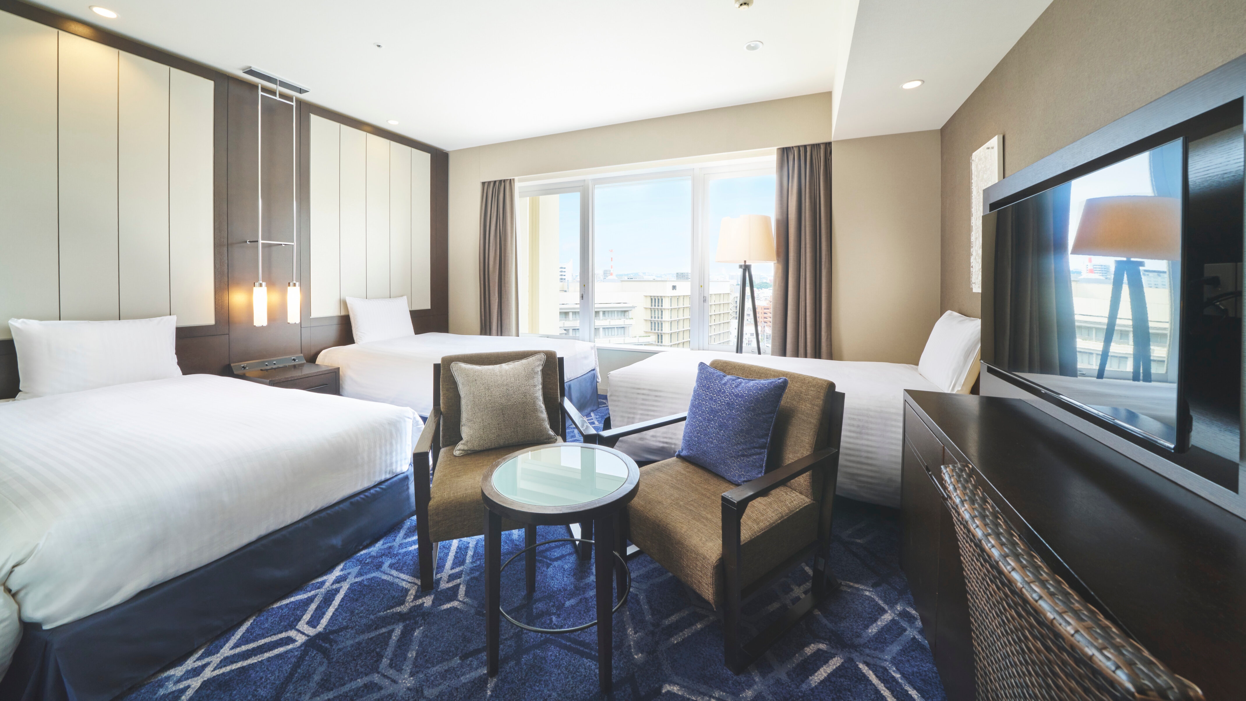 【更新客房】城景雙床房3人（35平方公尺/6至10樓）