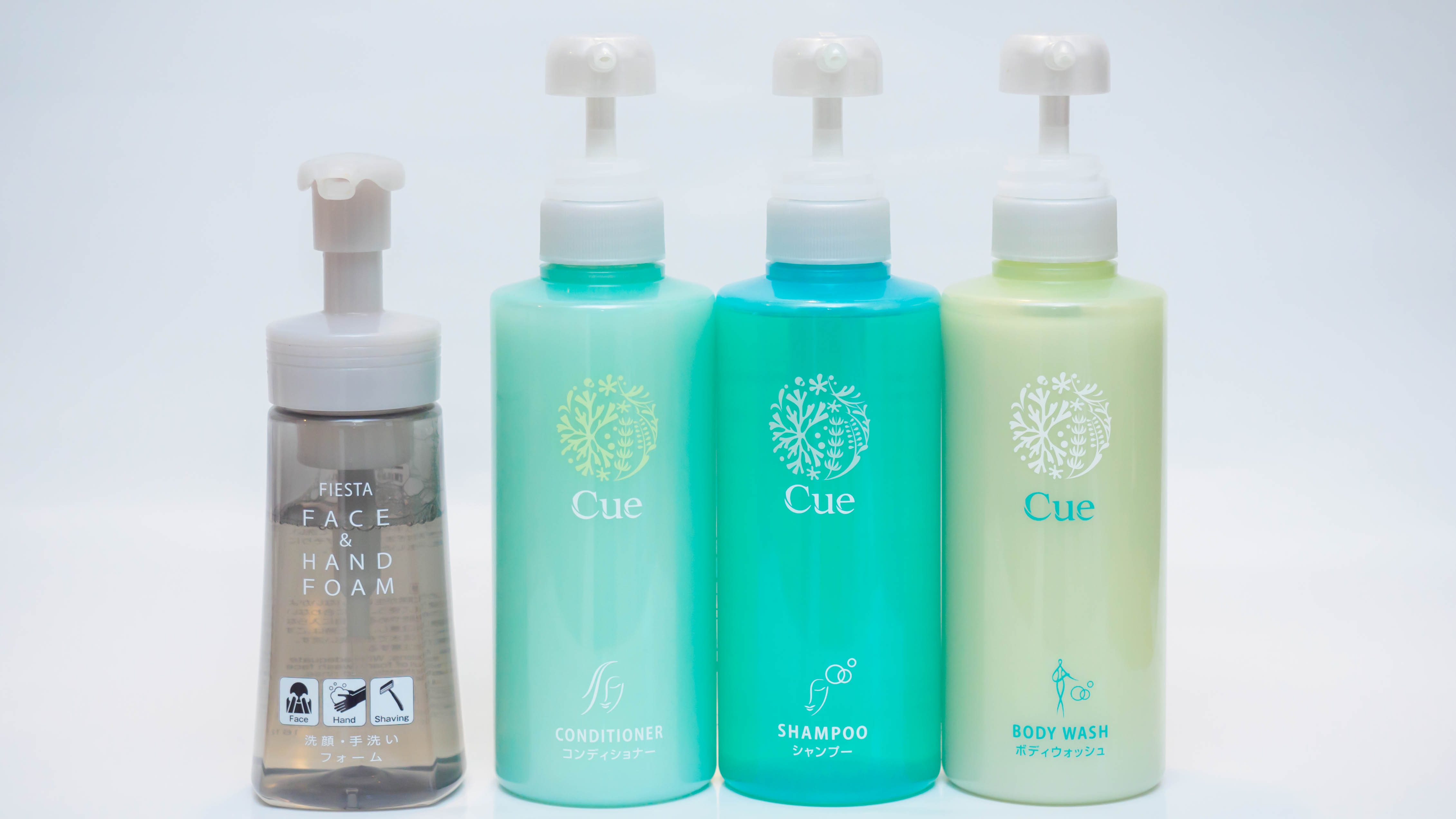 Bath amenities Kao shampoo, conditioner, body soap