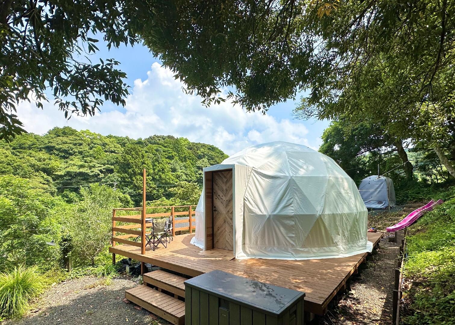 5m dome tent exterior