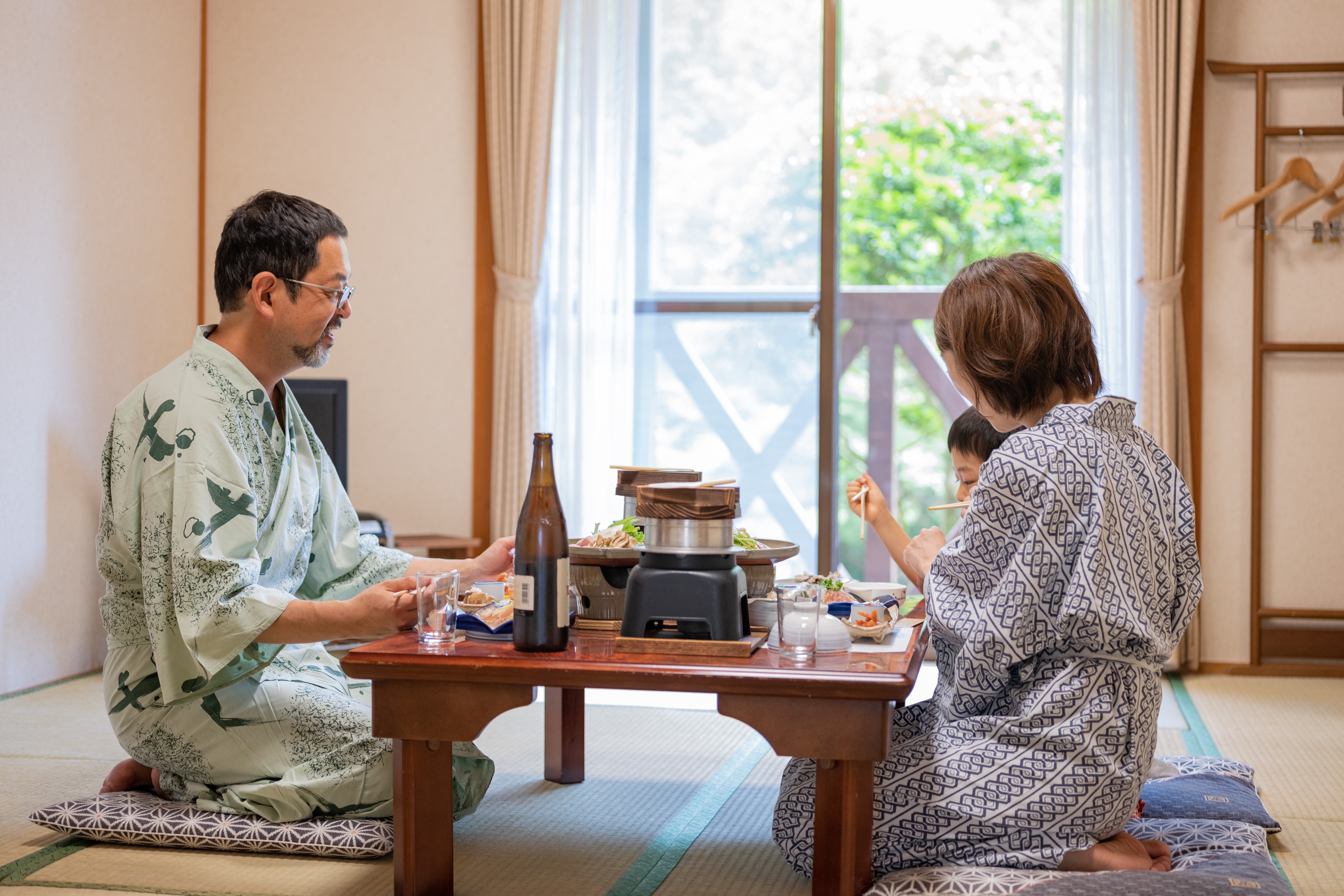 Relax and enjoy your meal in a Japanese-style room