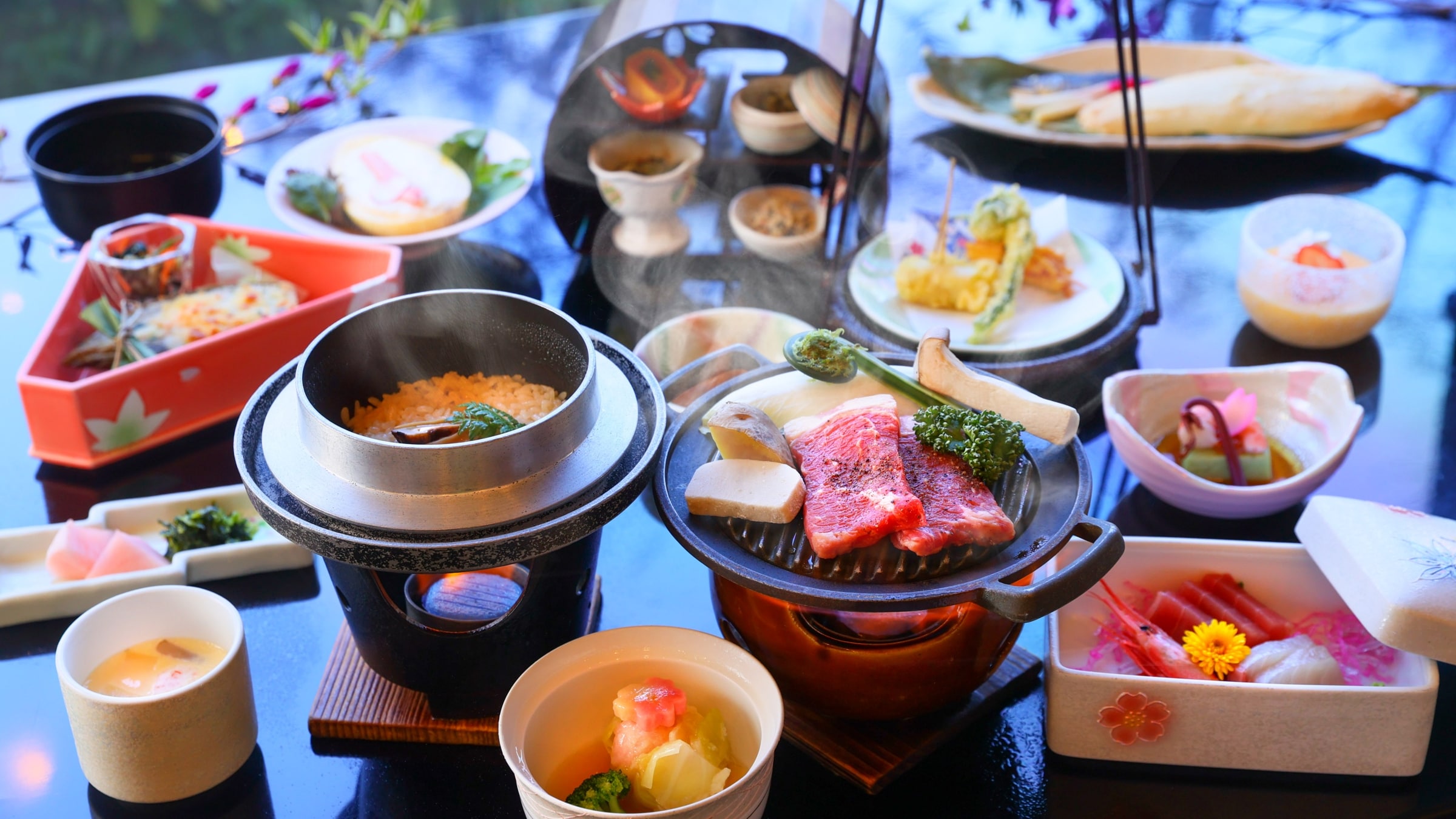 창작회석 요리의 이미지