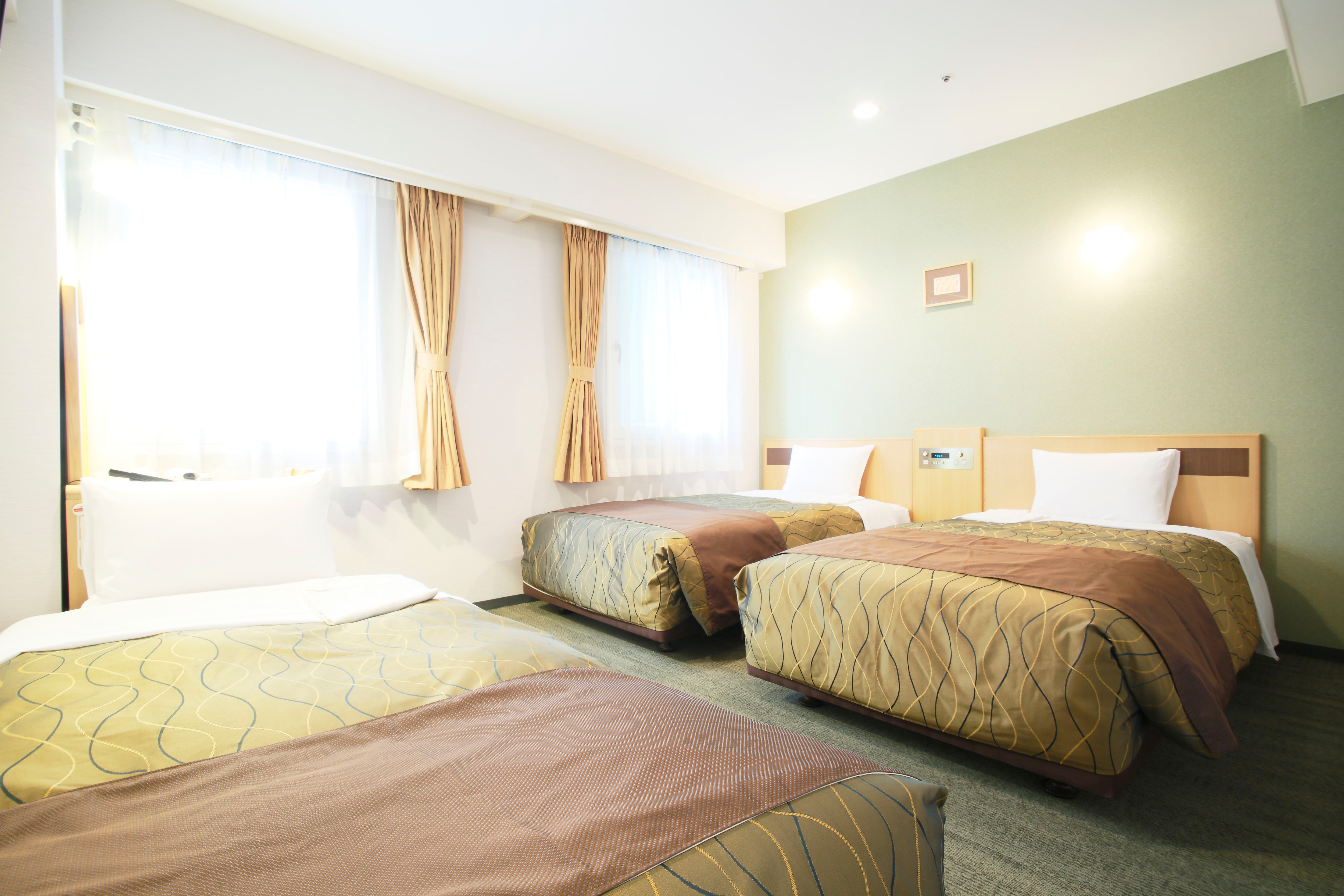 Triple room 21 m² Bed size 110cm×196cm 2 beds 100cm×196cm 1 bed