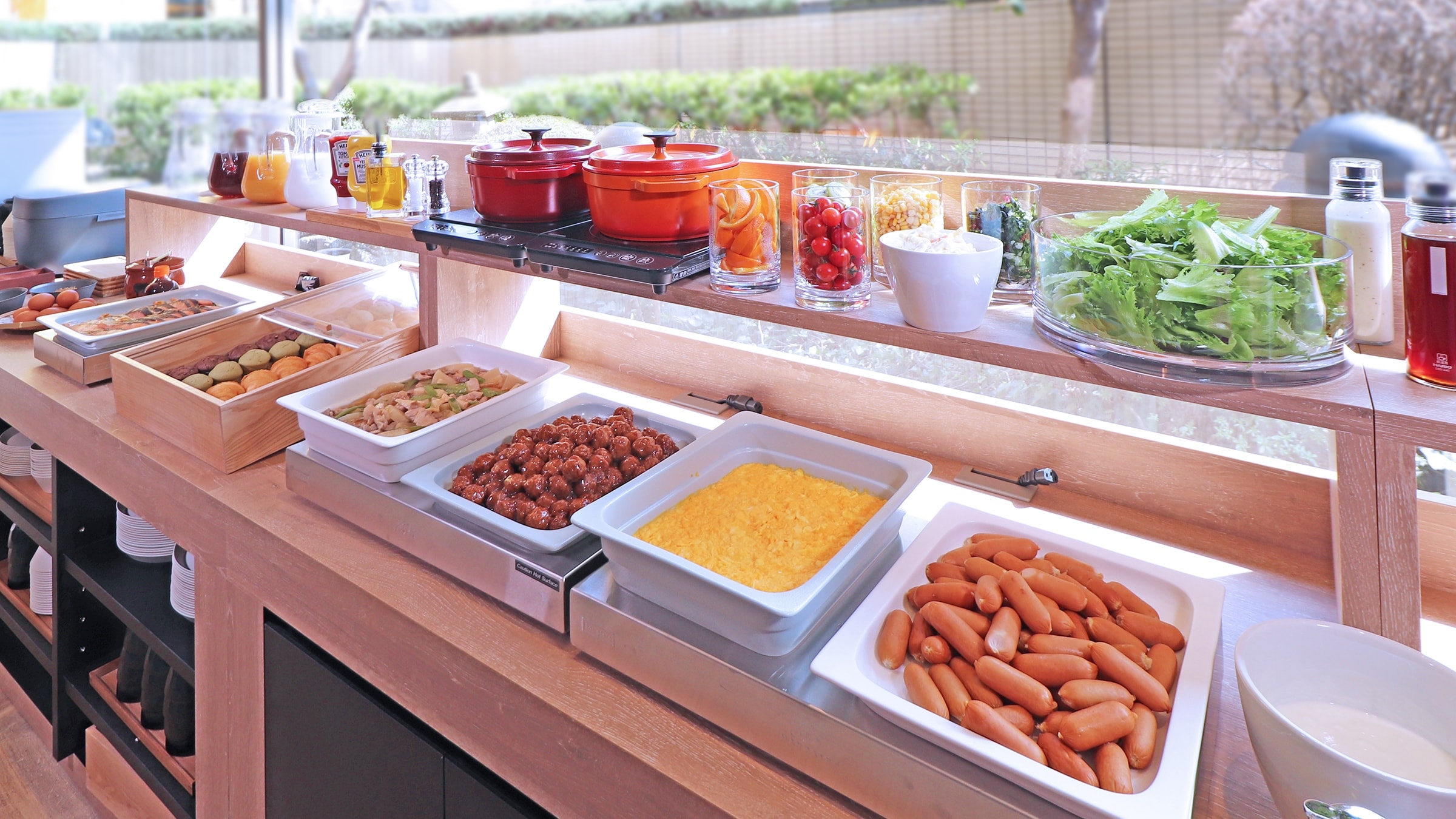 Buffet table