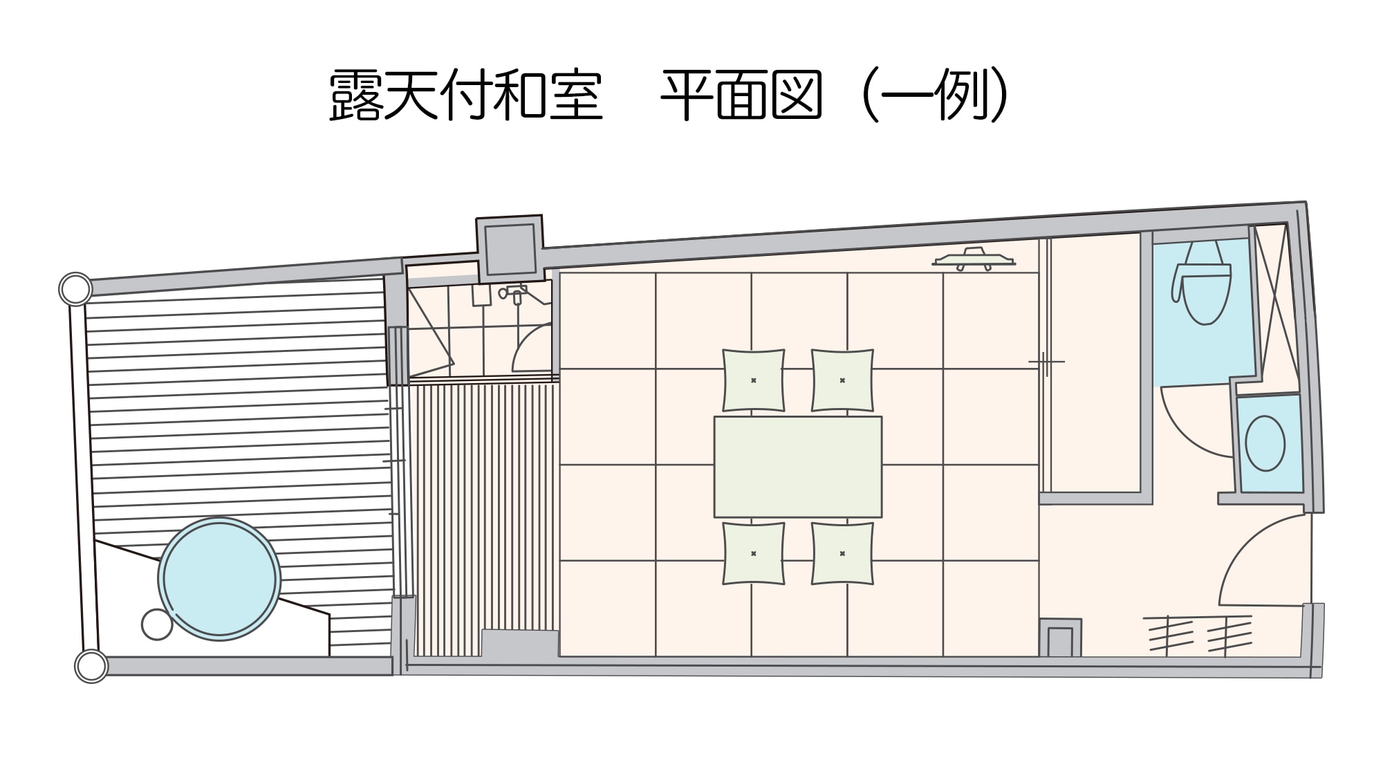 [New building] Japanese-style room with open-air floor plan
