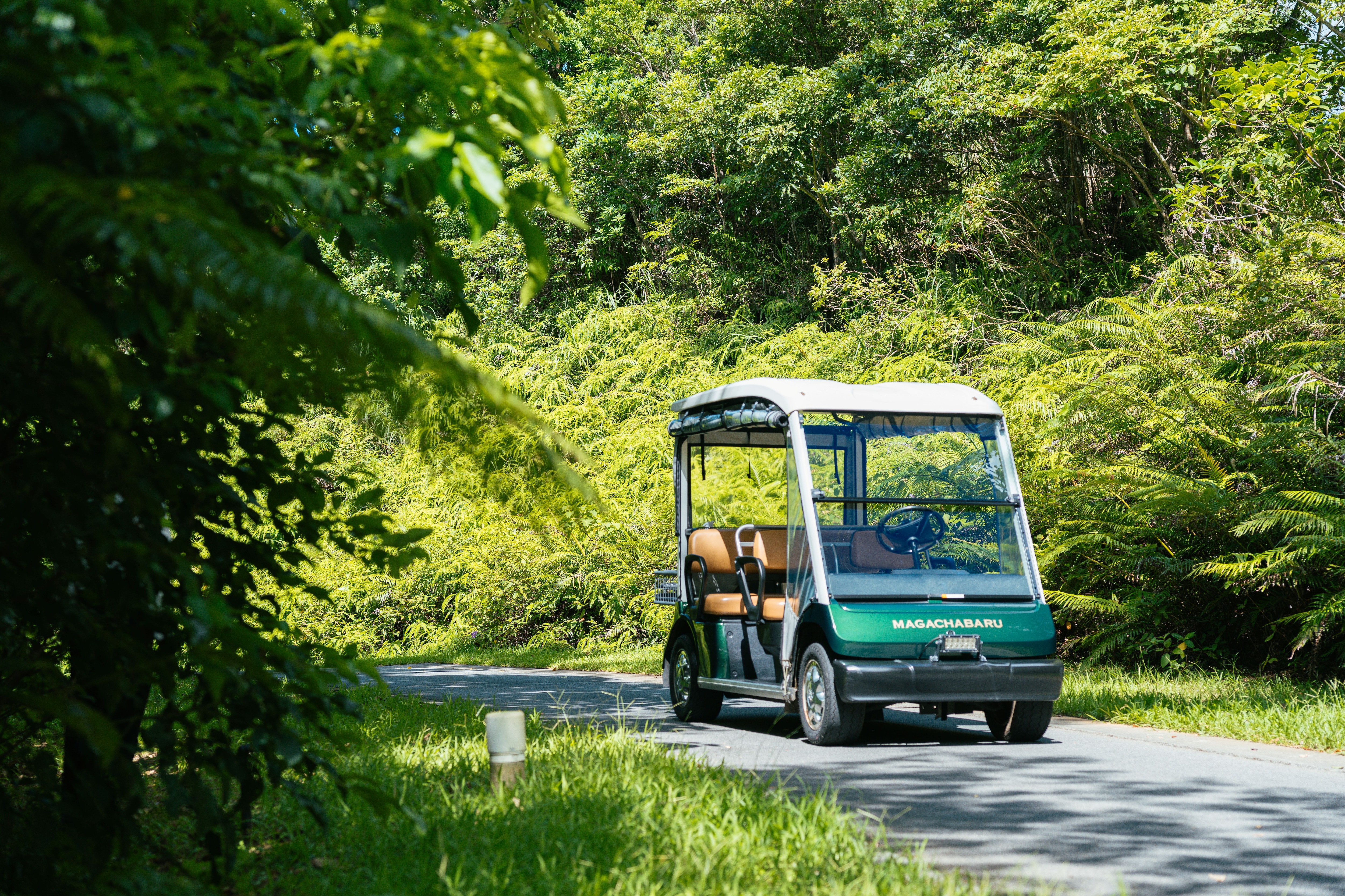 Một chiếc xe điện sẽ đưa bạn đến phòng của bạn.