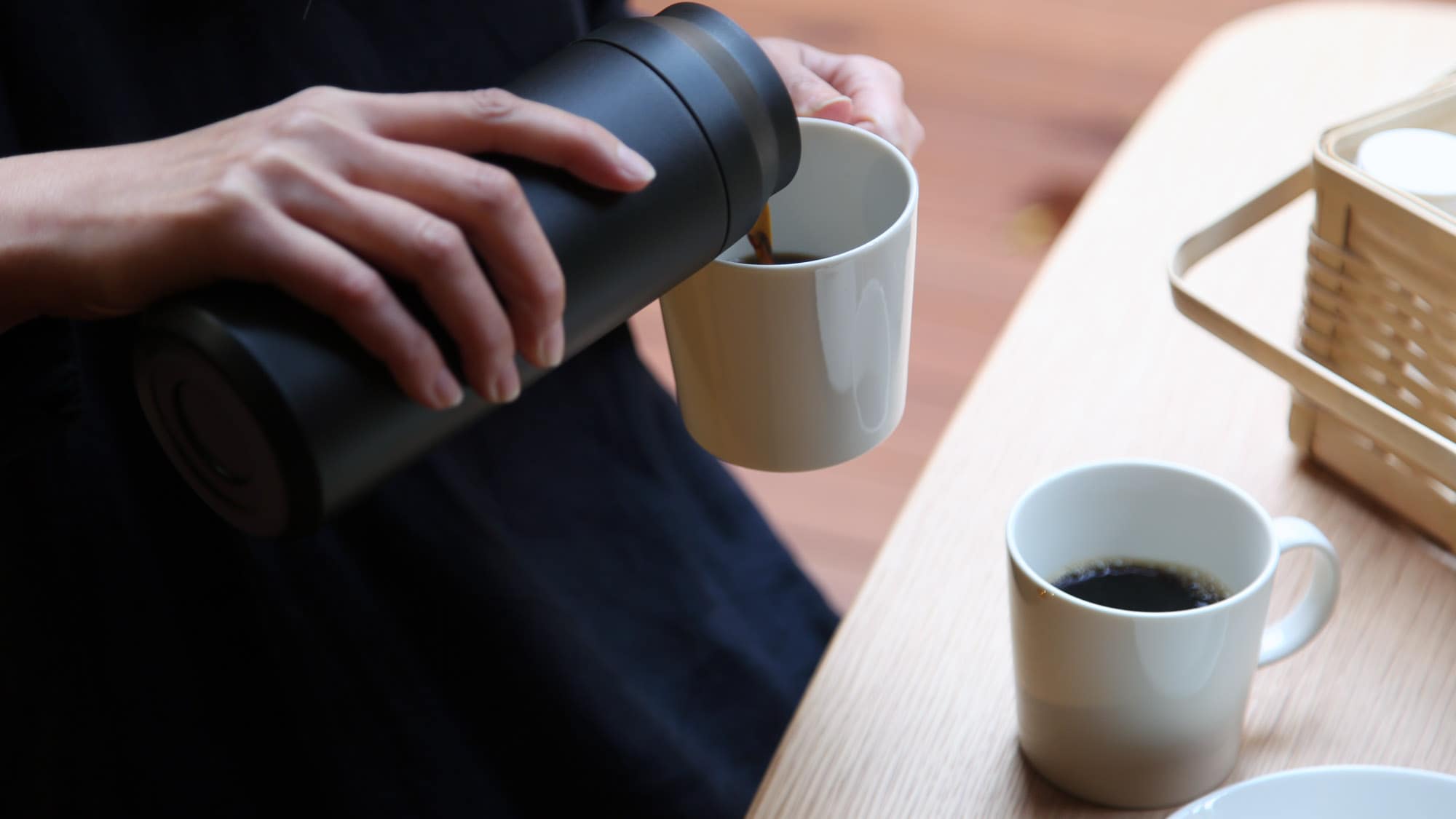 We provide freshly hand-dripped coffee for breakfast on the terrace.