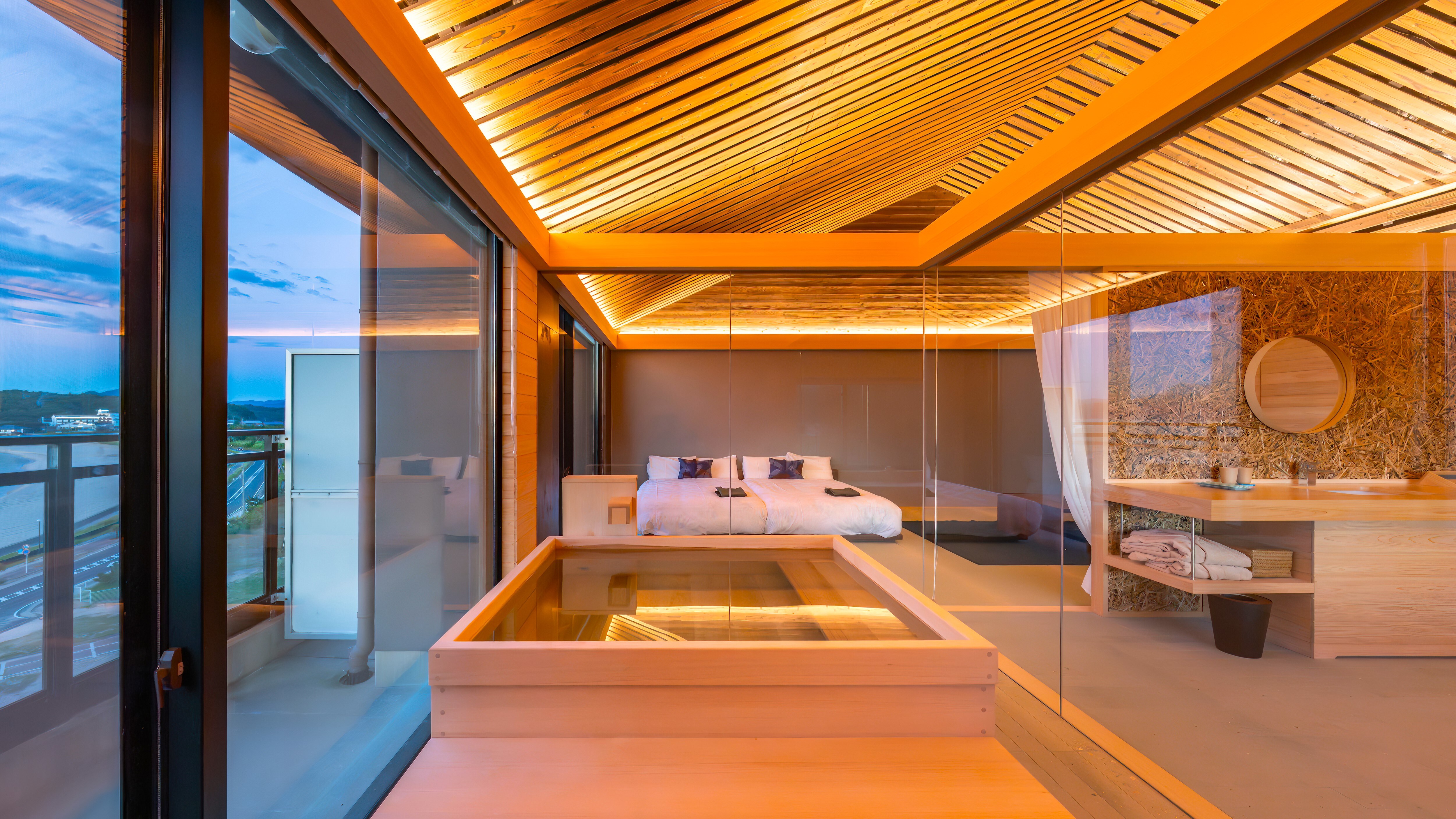 [Opening in the fall of 2012! "Betu-Raku"] Special room with hot spring observation bath with ocean view ◆ Luxury to be mesmerized by the vast Sea of Japan